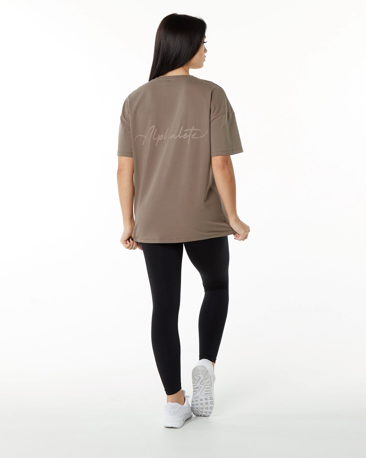 Mocha Alphalete Performance Short Sleeve | JPCYHU320