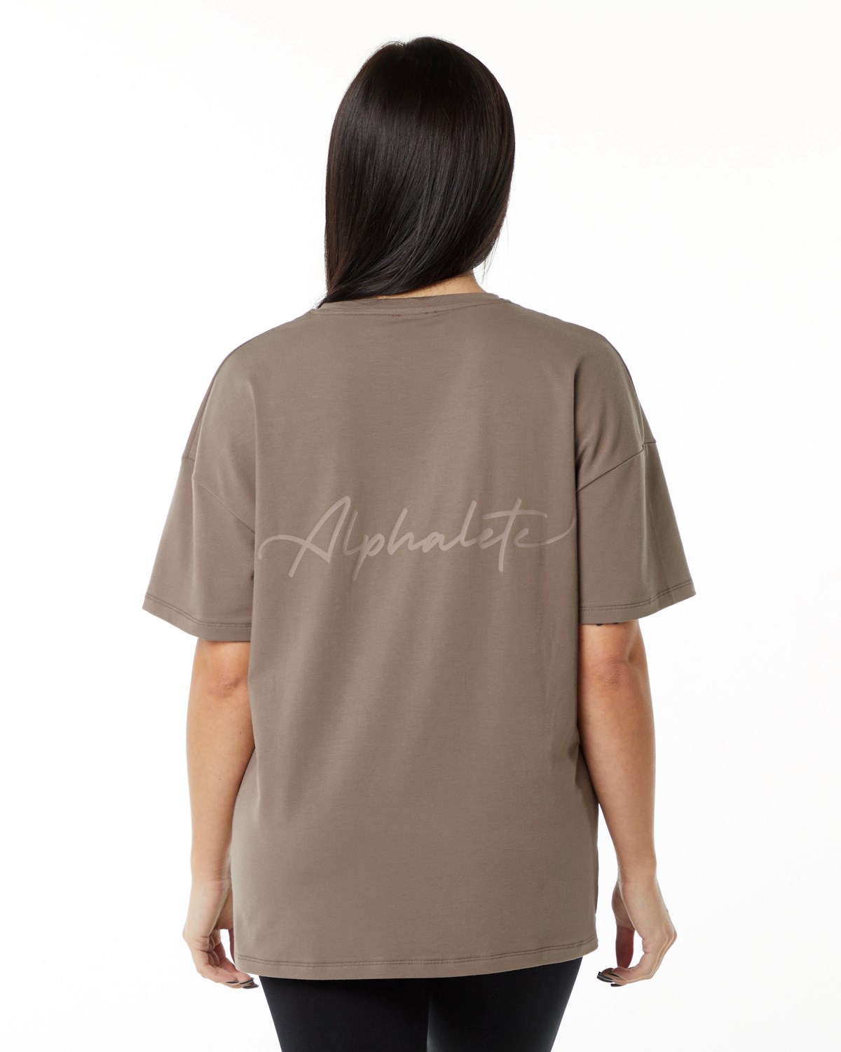 Mocha Alphalete Performance Short Sleeve | JPCYHU320