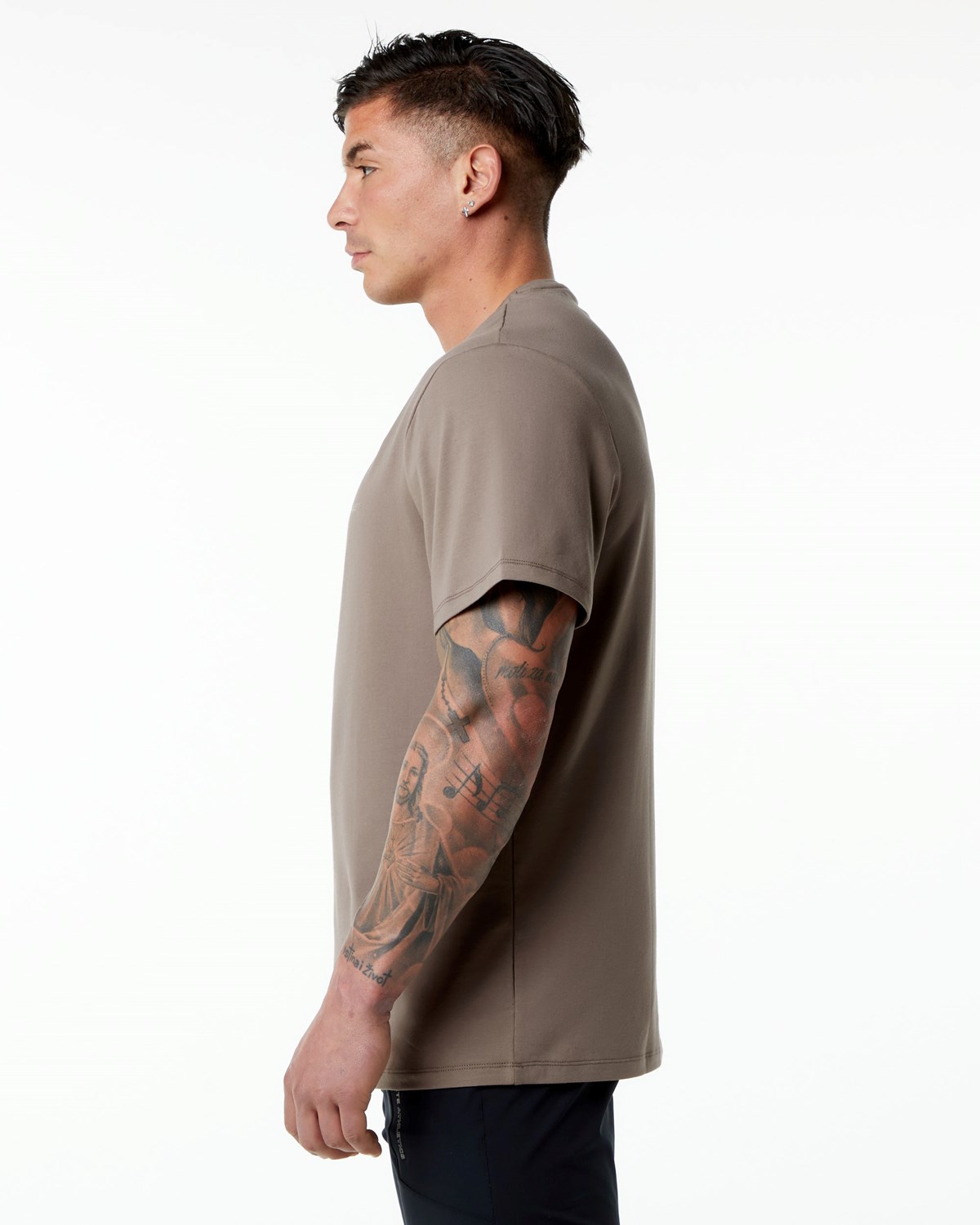 Mocha Alphalete Set-In Sleeve Tee | DNCZTM159