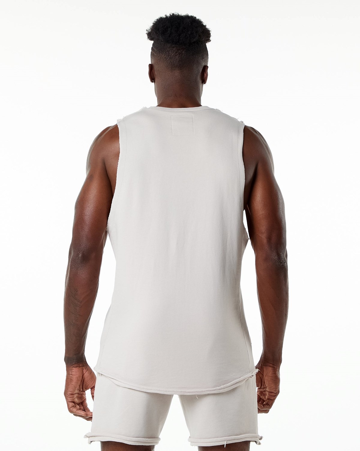 Moonstone Alphalete Mid-Weight Washed Terry Cutoff | MCBSYE894