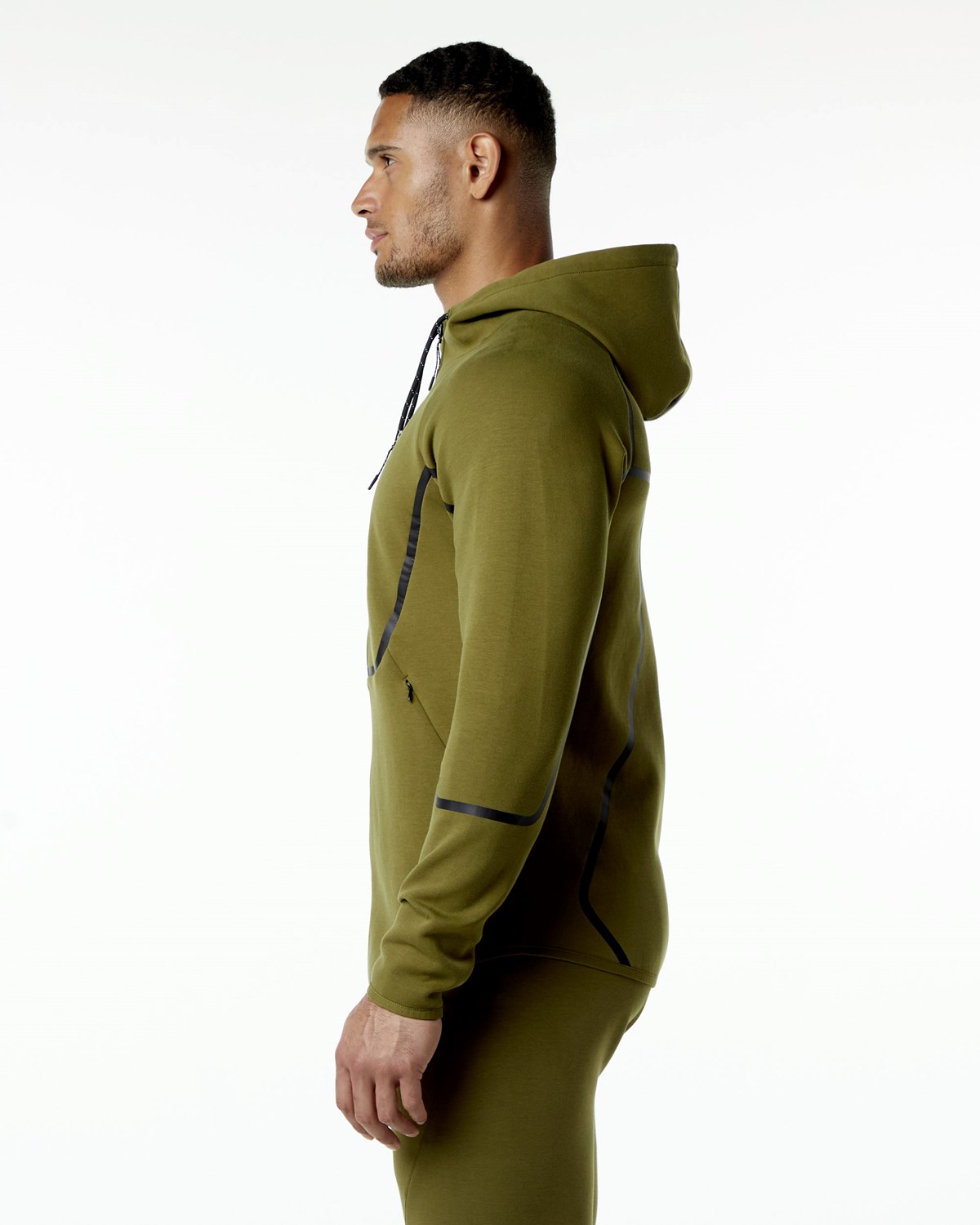 Moss Alphalete Interlock Knit Full-Zip Hoodie | NTRJIA843