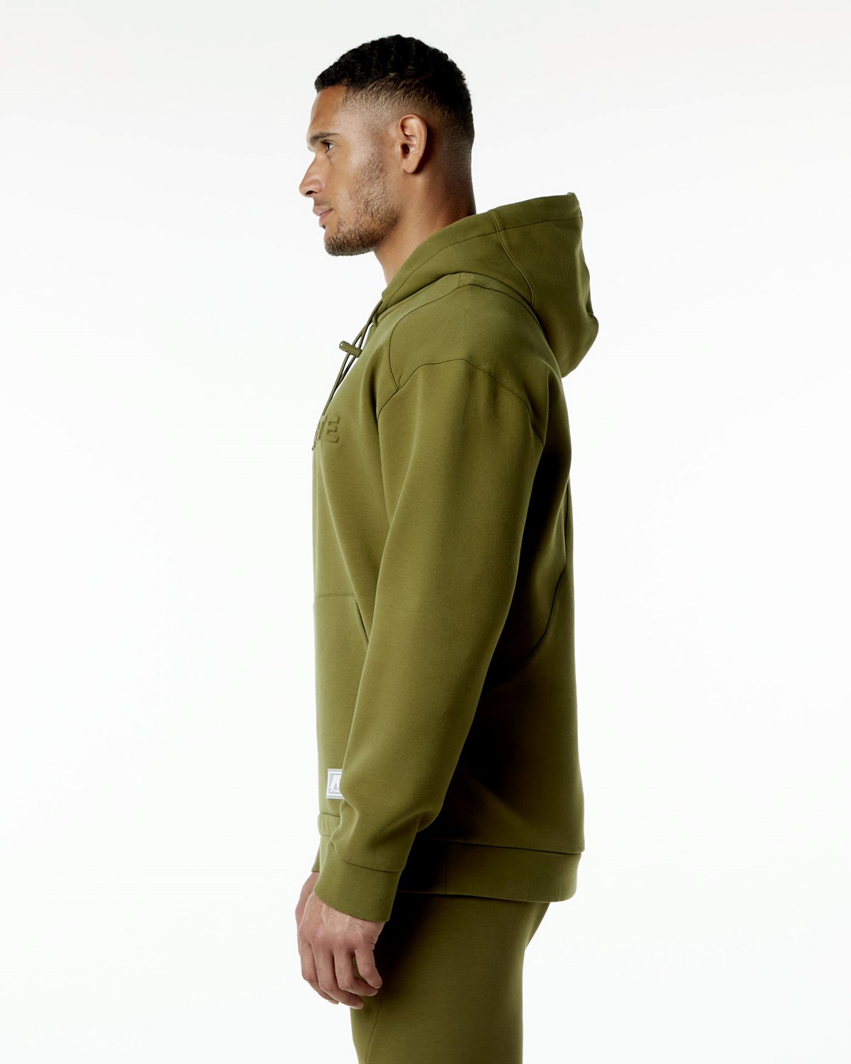 Moss Alphalete Relaxed Interlock Knit Hoodie | GMLINR165