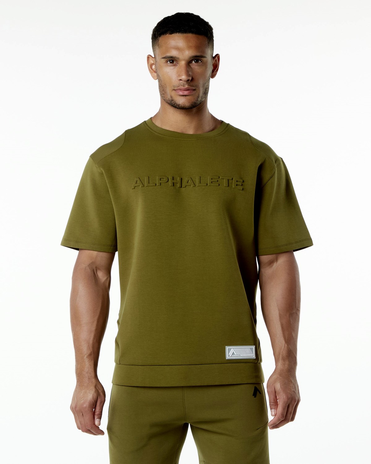 Moss Alphalete Relaxed Interlock Knit Pullover | VWKQEZ153