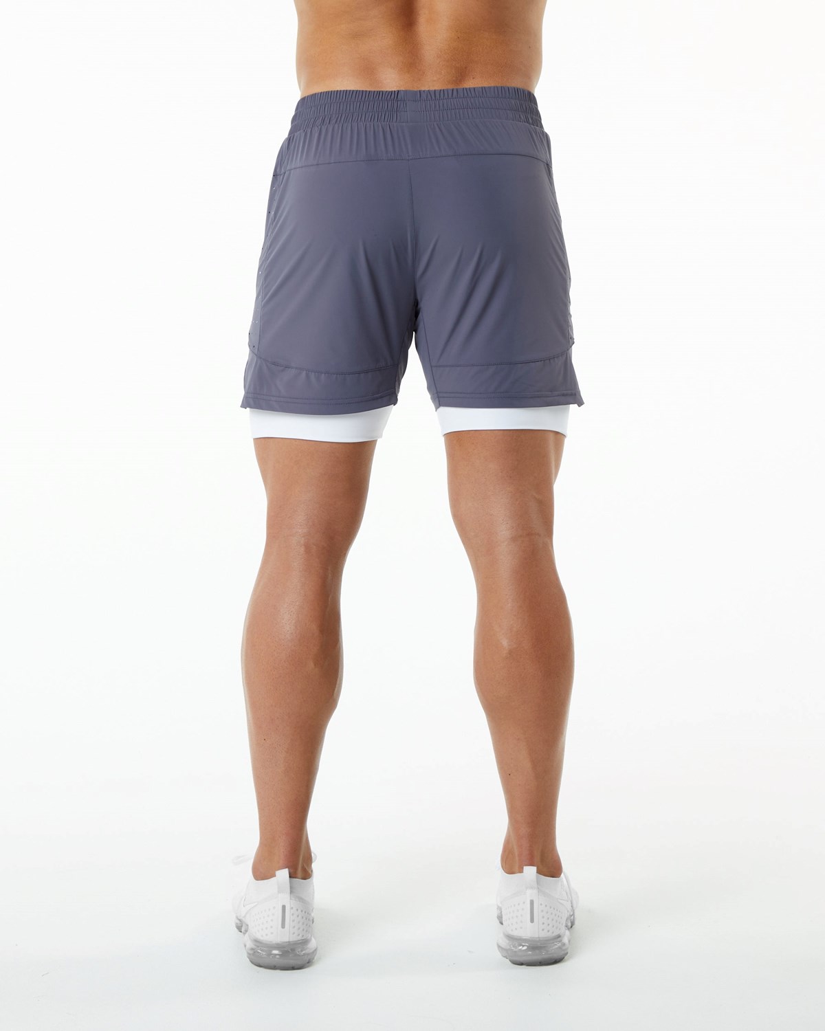 Muted Purple Alphalete Compression Lined Woven Training Short | SPMFCJ849