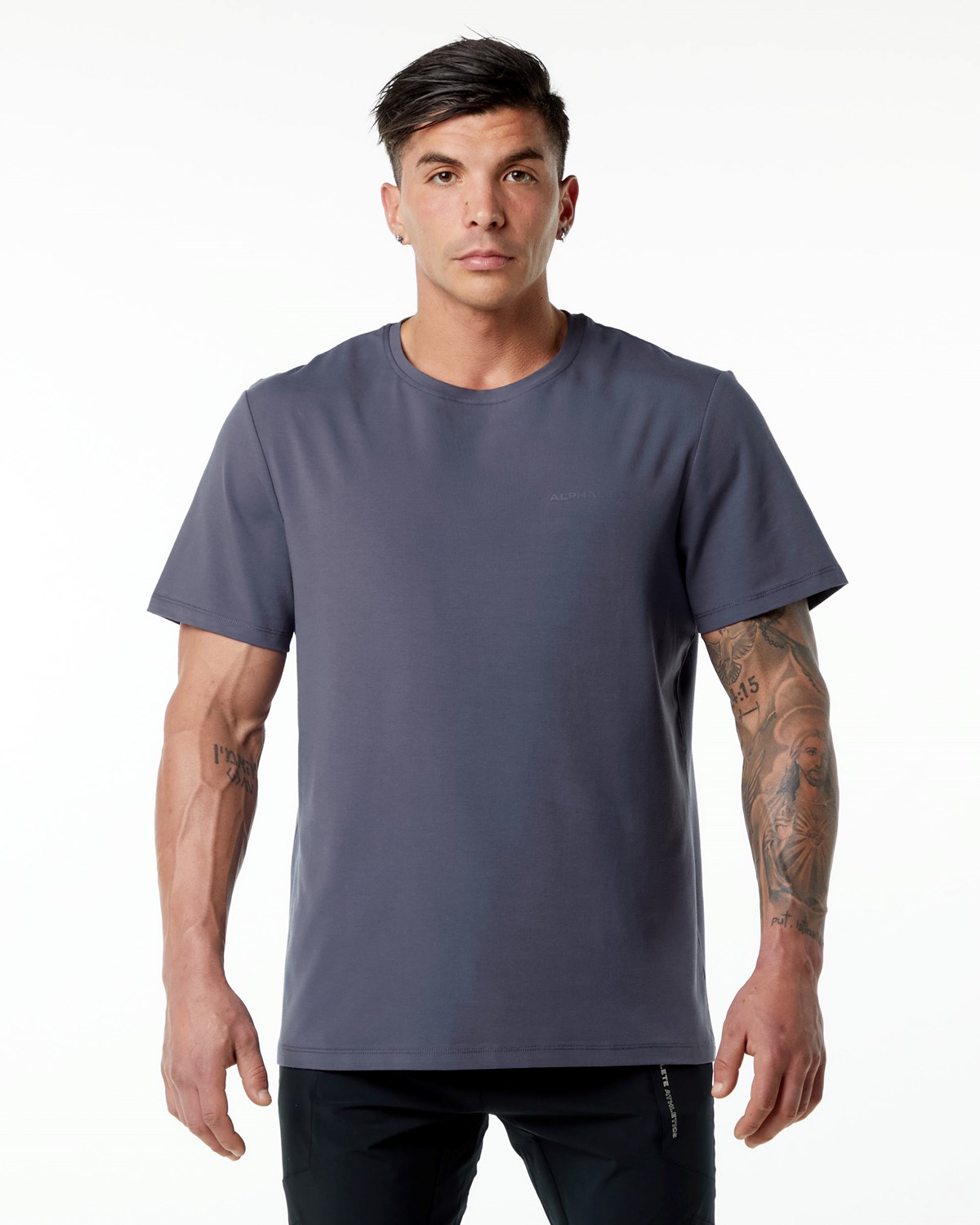 Muted Purple Alphalete Set-In Sleeve Tee | NOWYCJ649