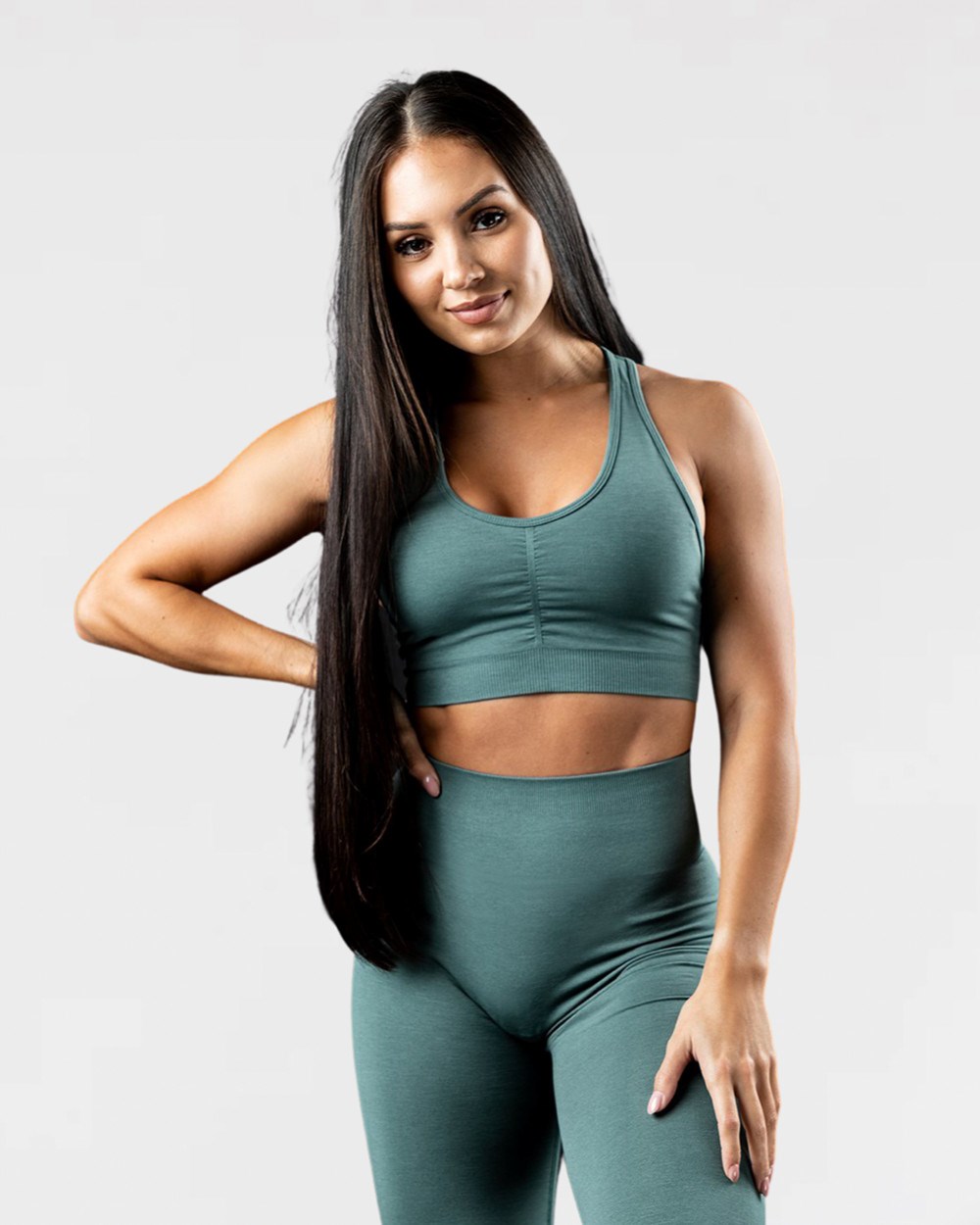 Nomadic Blue Alphalete High-Impact Seamless Sports Bra | ACKJGT568