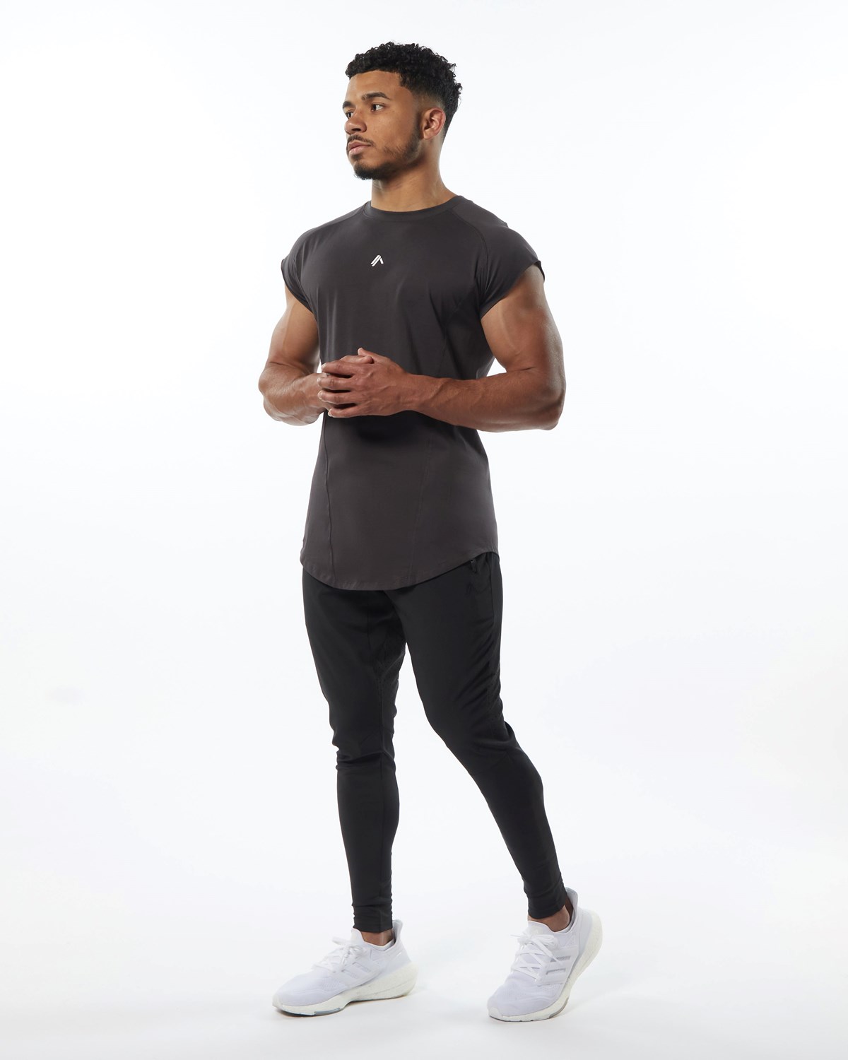 Obscure Grey Alphalete High Performance Sleeveless Tee | UVTAEY325