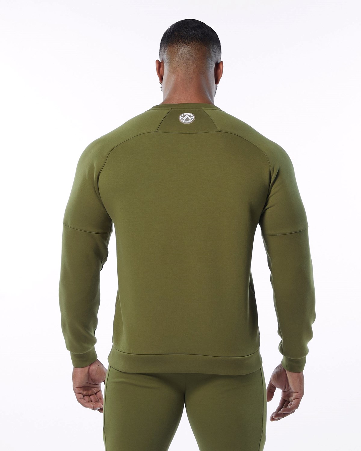 Olive Alphalete Interlock Knit Pullover | OPYVXT958