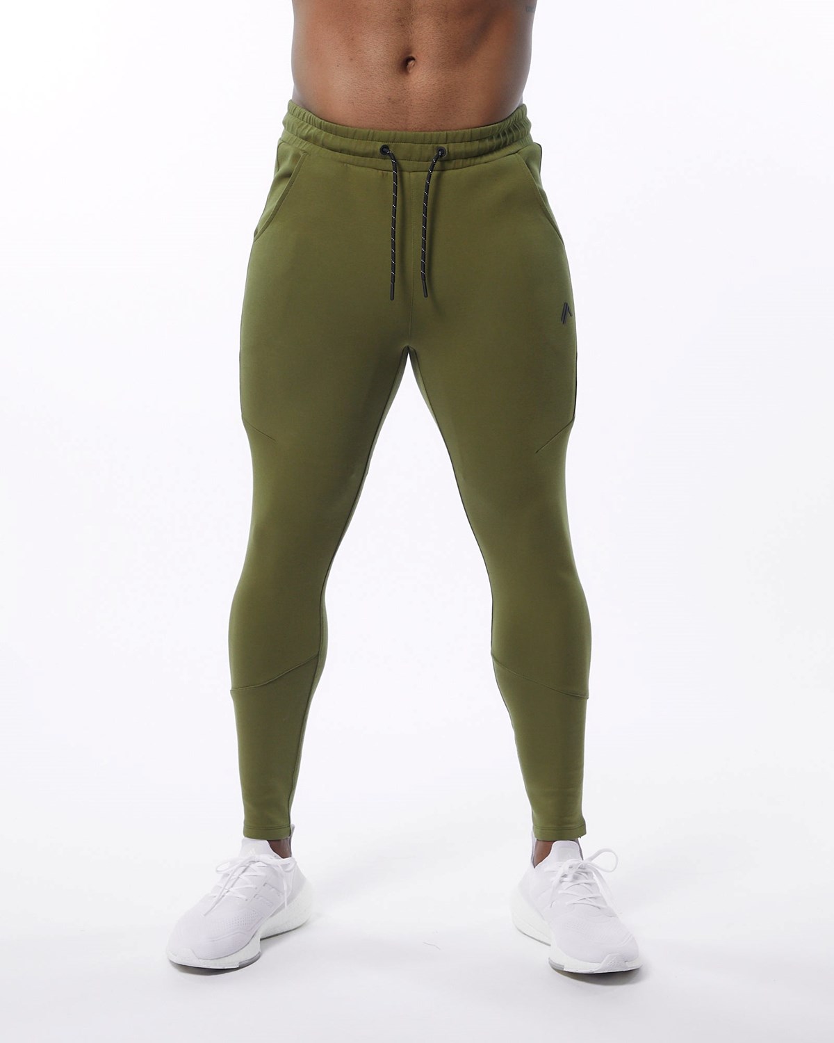 Olive Alphalete Interlock Knit Zip Jogger | BARWZQ394