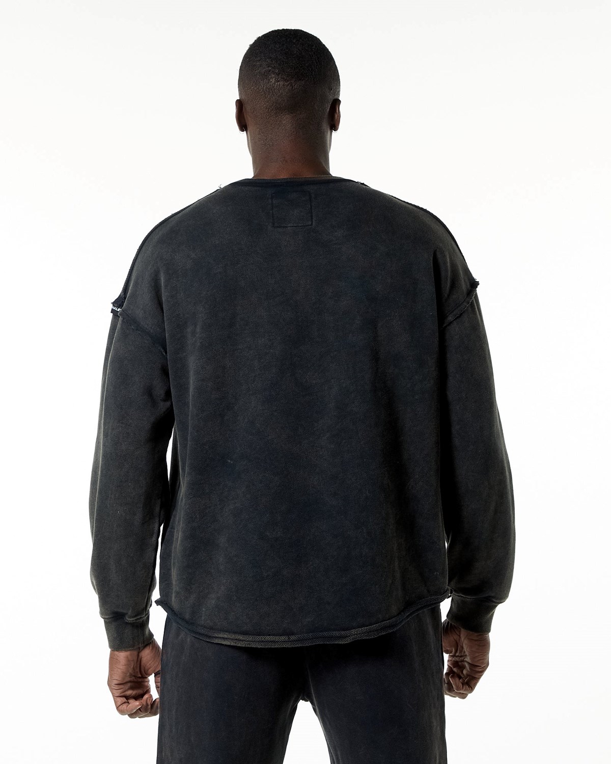 Onyx Alphalete Heavyweight Washed Terry Pullover | ZWOMCR953