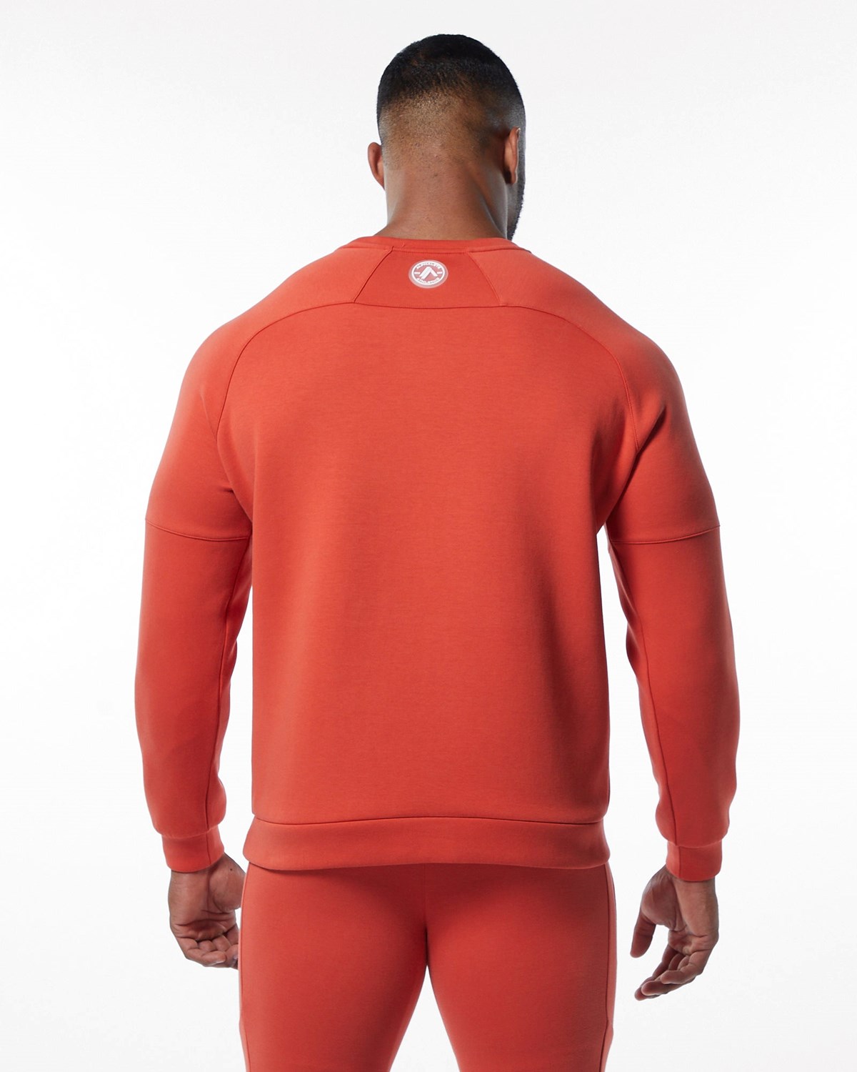 Orange Alphalete Interlock Knit Pullover | IJNOVR524