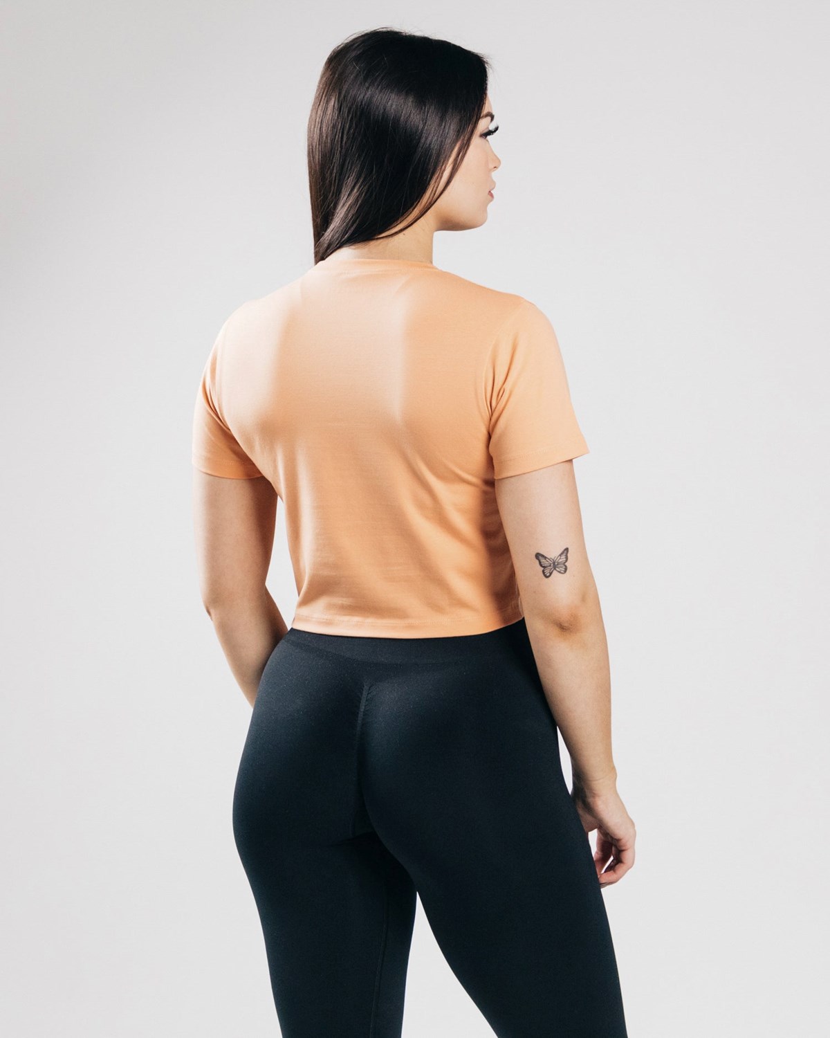 Orange Frost Alphalete Fitted Performance Crop | ZMFYQP175