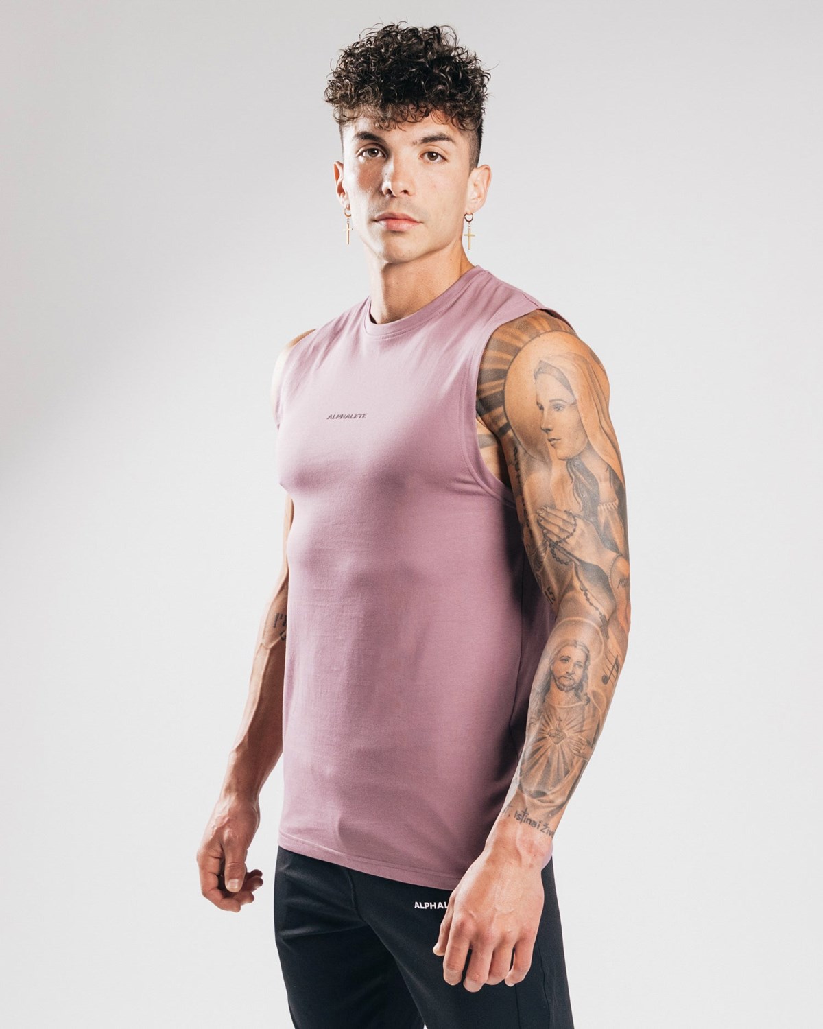 Passive Purple Alphalete Fitted Performance Tank | VIKQNB031