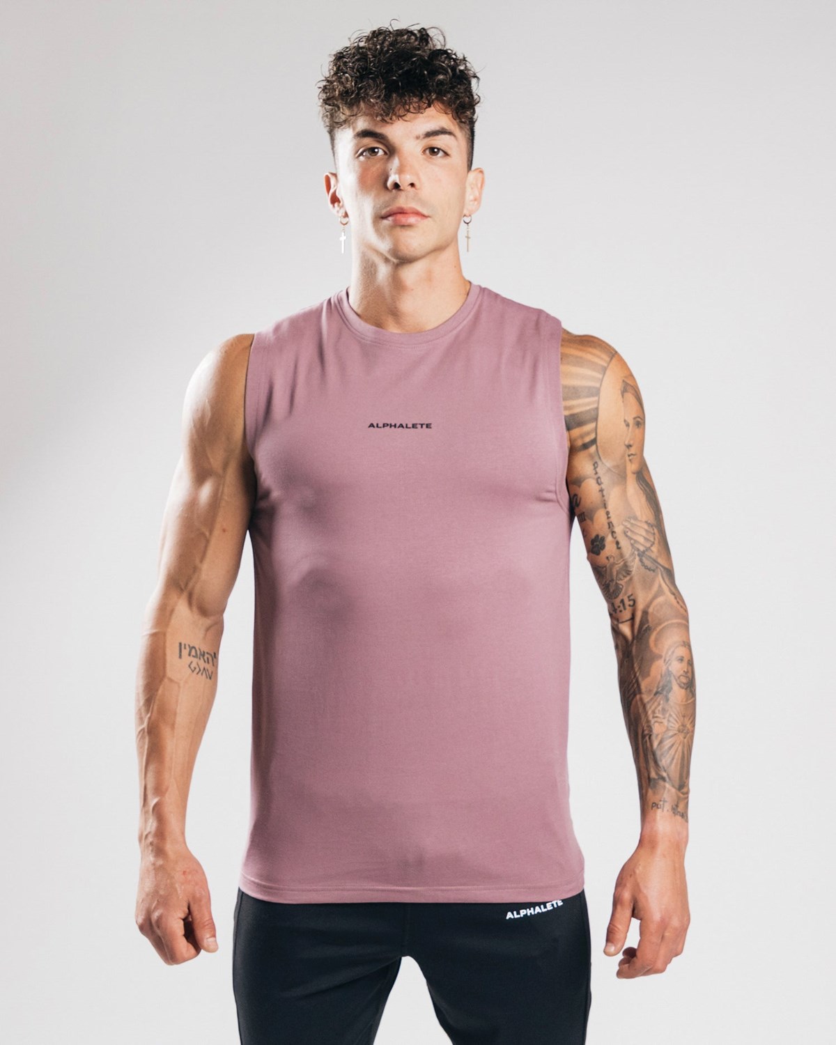 Passive Purple Alphalete Fitted Performance Tank | VIKQNB031