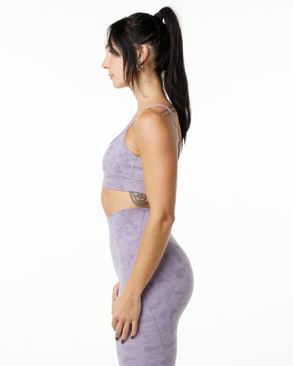 Pebble Print Misty Lilac Alphalete Single Brushed Bra | WRDOZY482