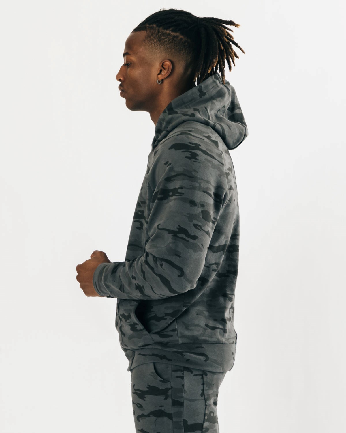 Phantom Camo Alphalete Relaxed Single-Brushed Pullover Hoodie | YHEUGO083