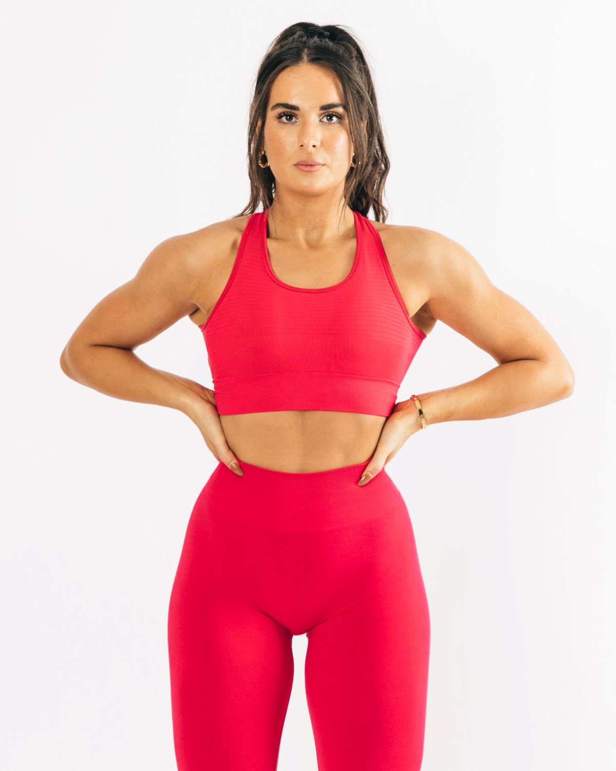 Pink Alphalete High-Impact Seamless Sports Bra | QOYDGX013