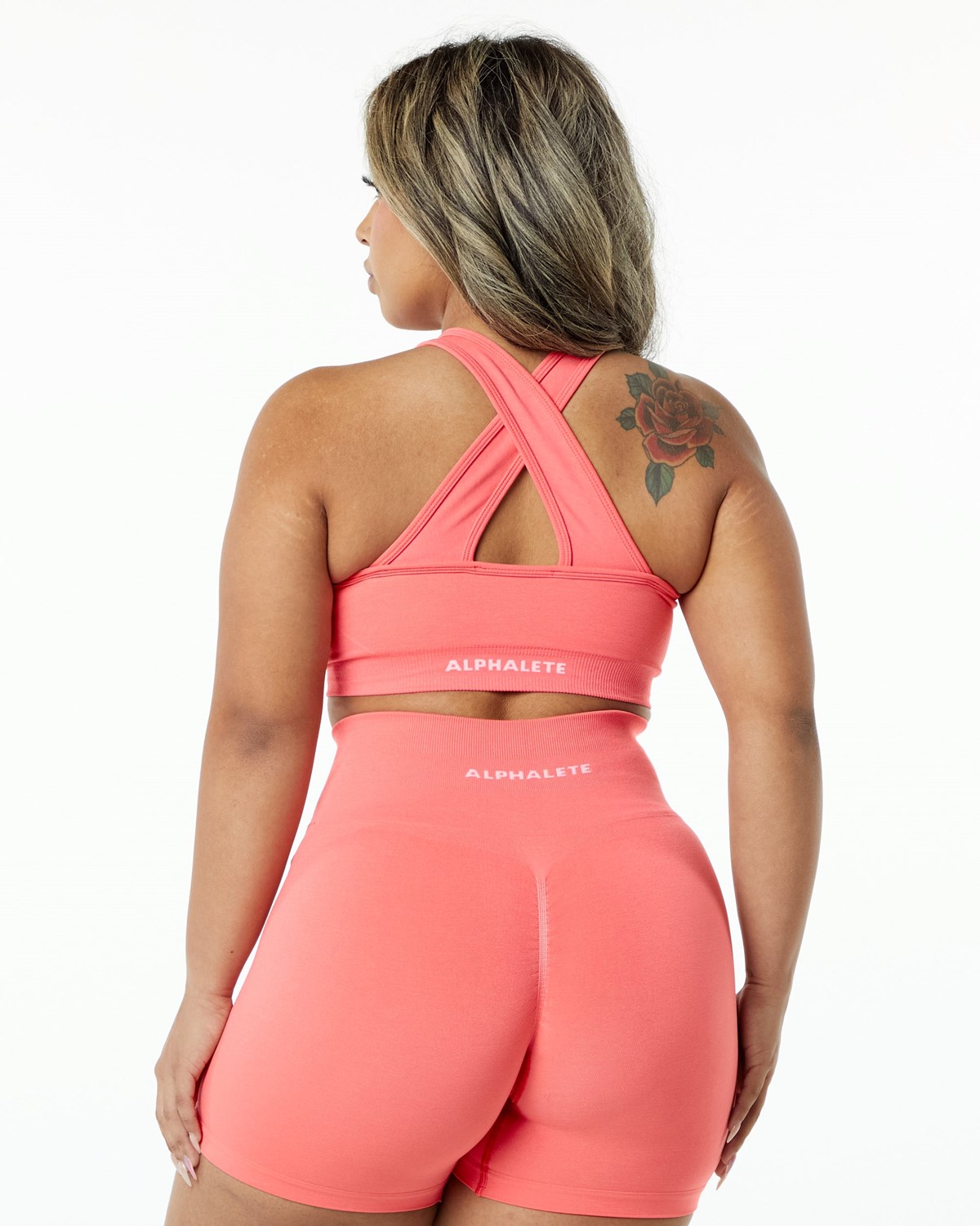 Pixel Pink Alphalete High-Impact Seamless Sports Bra | KXADYO507