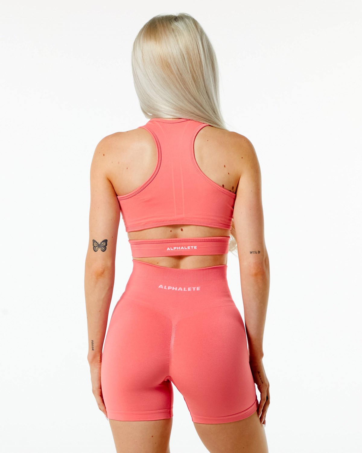 Pixel Pink Alphalete High-Impact Seamless Sports Bra | XQAVPU425