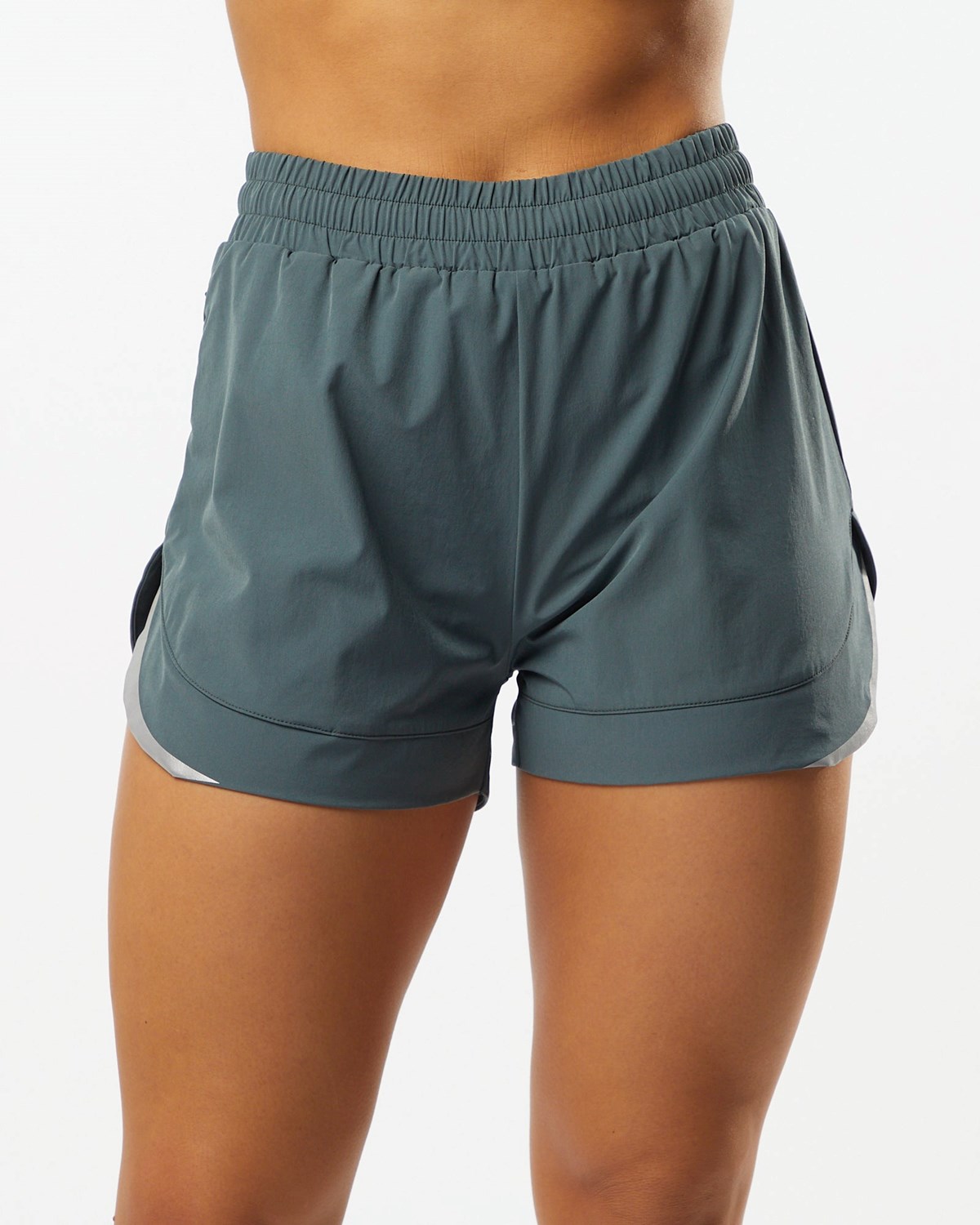 Porcelain Grey Alphalete Lined Woven 4-Way Stretch Short | RHDWXQ931