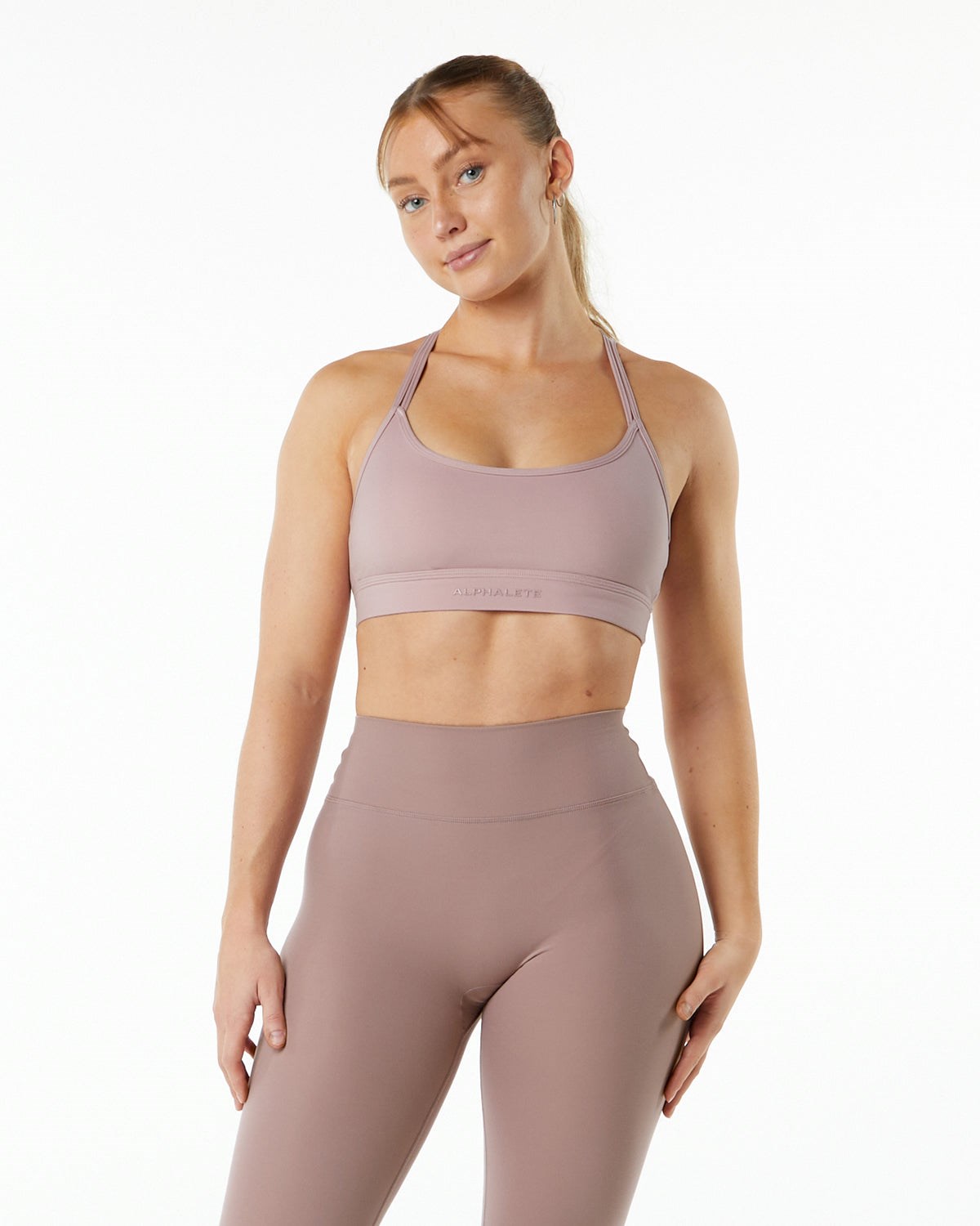 Purple Dove Alphalete Double Brushed Bra | PIMUXB065