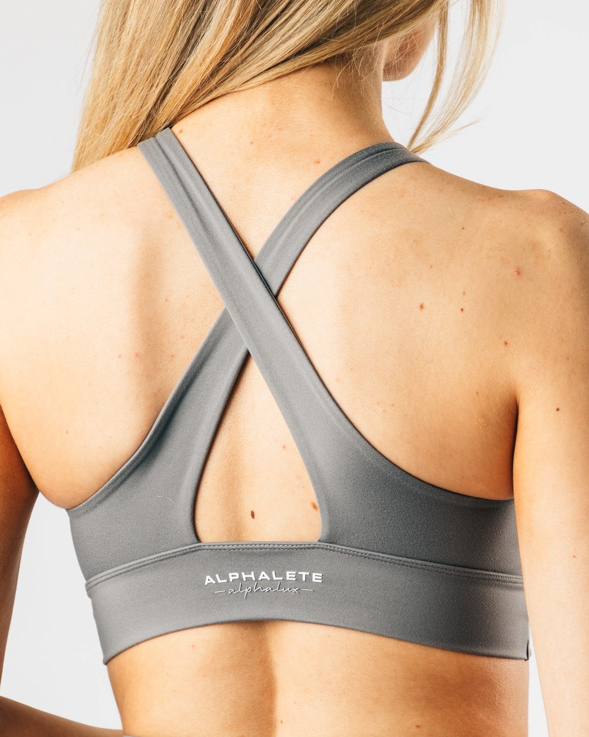 Quiet Shade Alphalete Medium-Impact Luxury Sports Bra | UCMKZW796