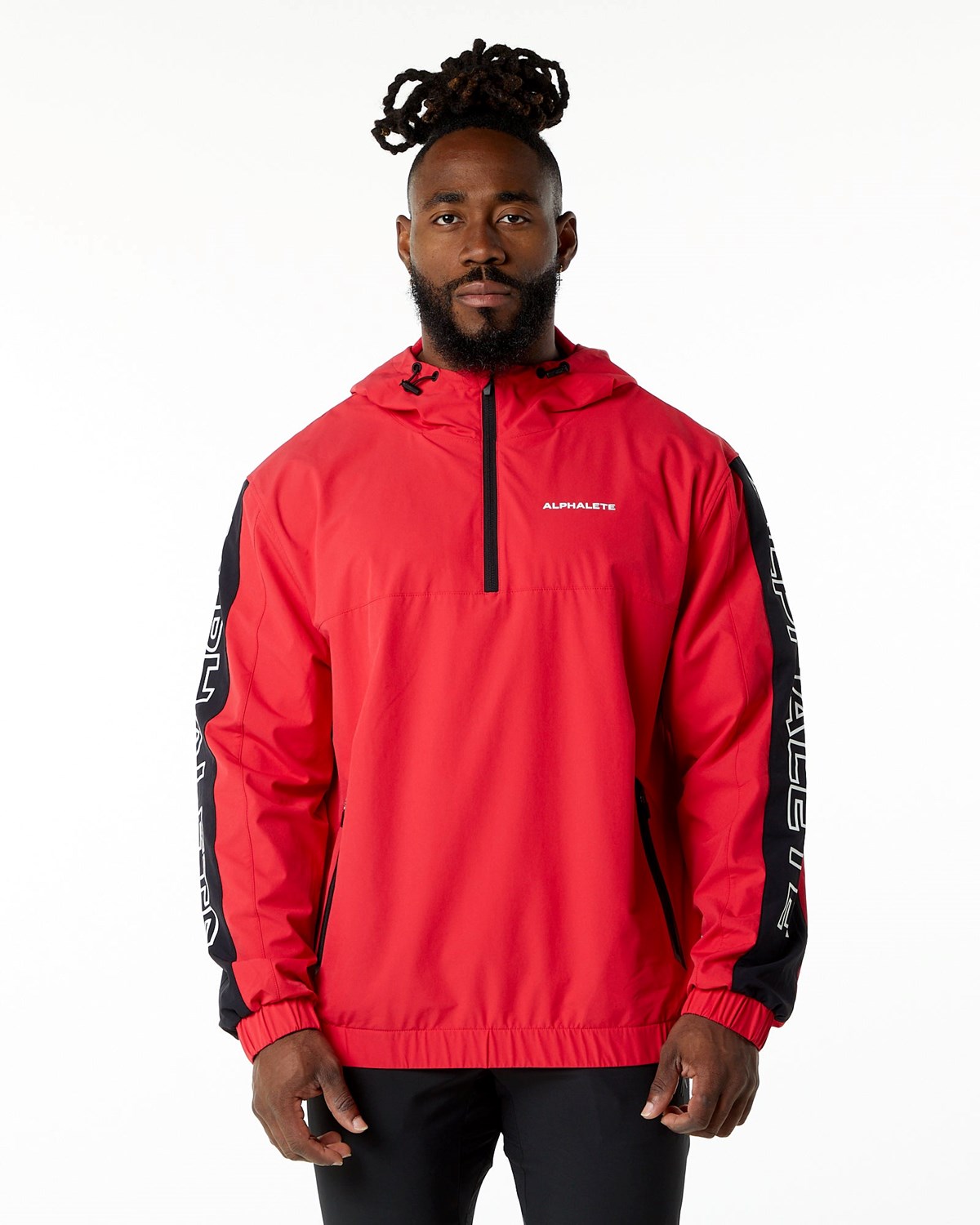 Racer Red Alphalete Woven Performance Jacket | BNKWQU589