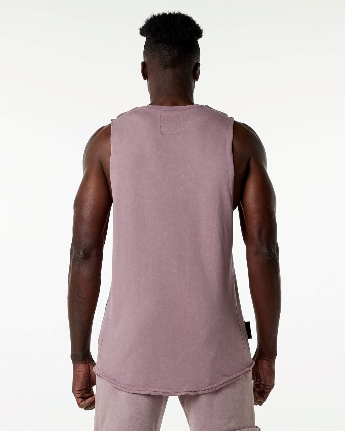 Rose Quartz Alphalete Mid-Weight Washed Terry Cutoff | WGCNKX298