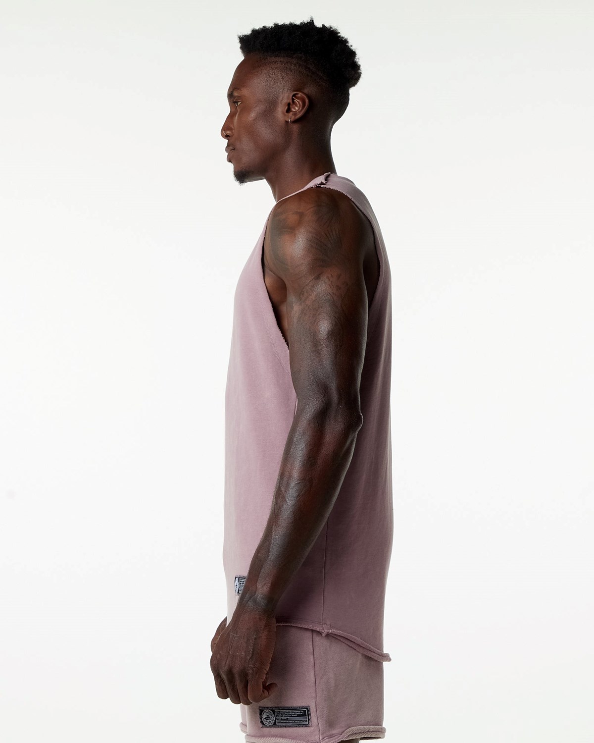 Rose Quartz Alphalete Mid-Weight Washed Terry Cutoff | WGCNKX298