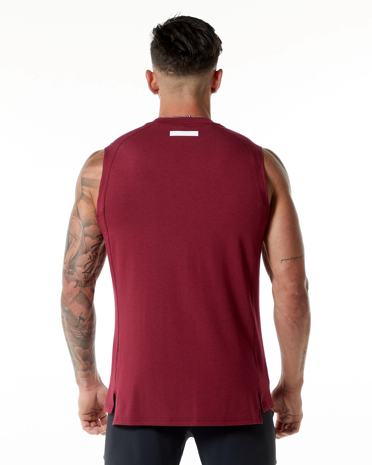 Ruby Red Alphalete High-Neck Premium Tank | YHXNTF840