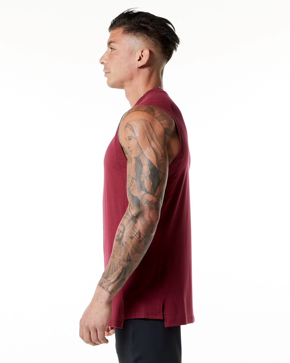 Ruby Red Alphalete High-Neck Premium Tank | YHXNTF840