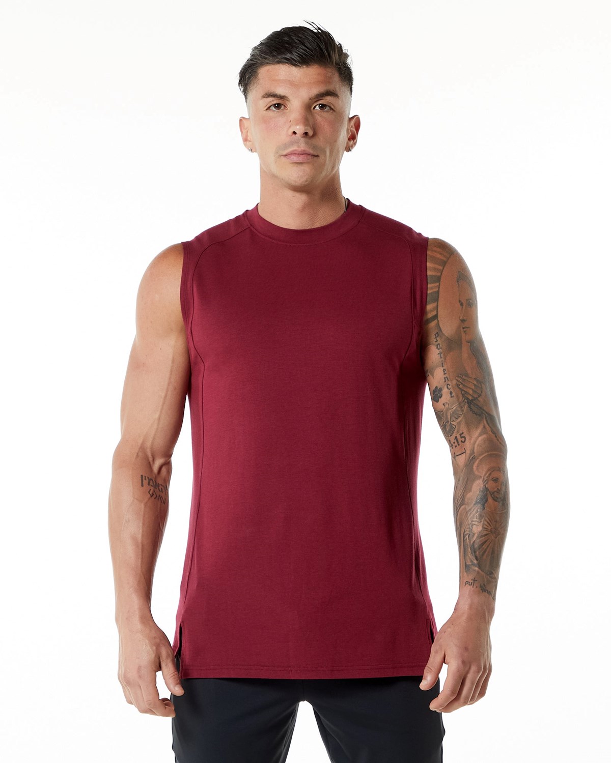 Ruby Red Alphalete High-Neck Premium Tank | YHXNTF840