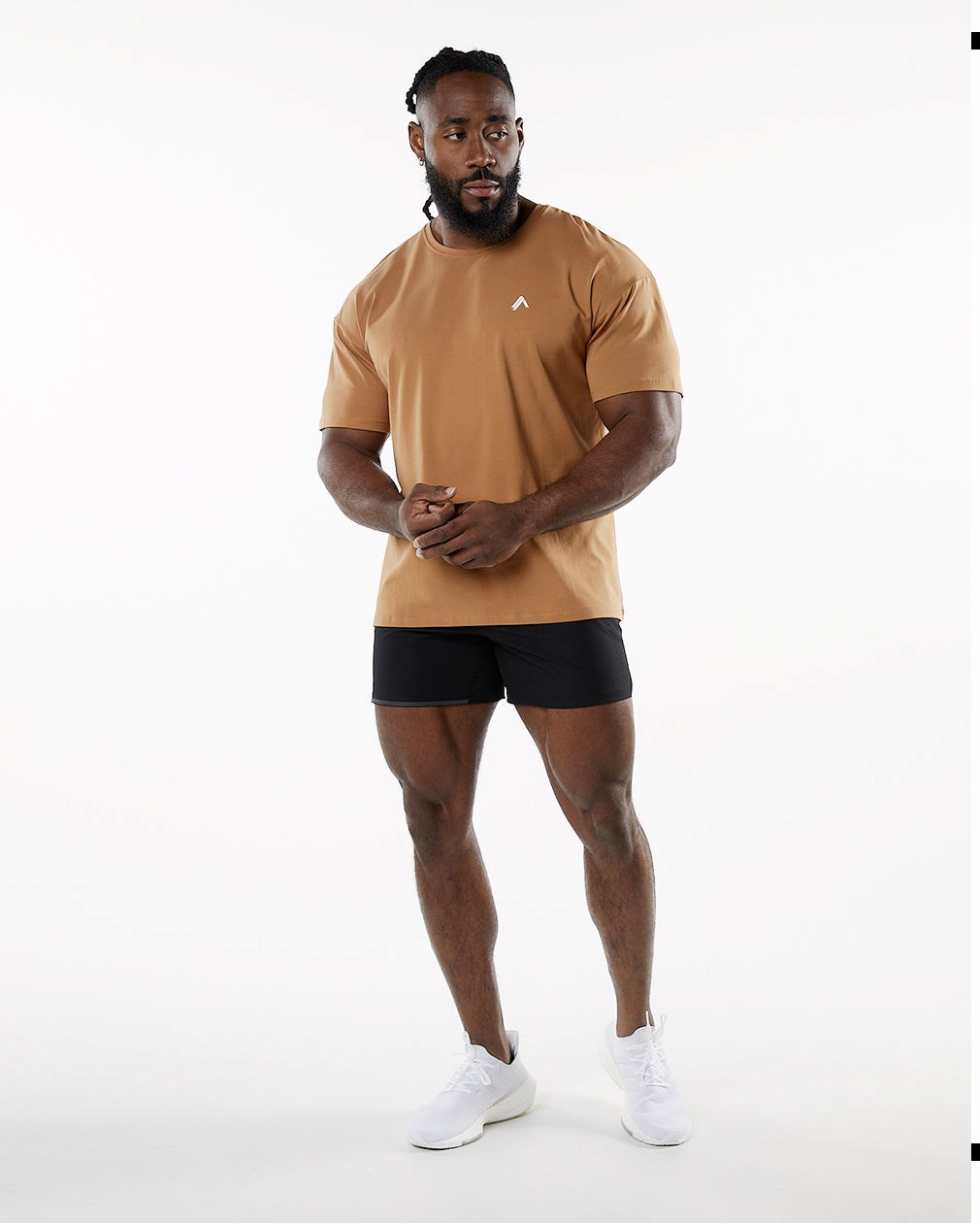 Rust Alphalete Drop Shoulder Tee | NWVLGZ032