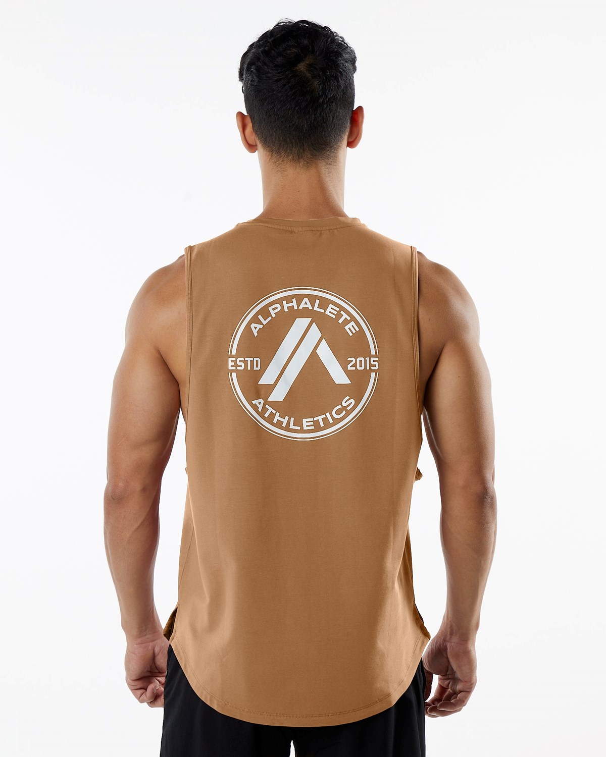 Rust Alphalete Fitted Performance Tank | FINVAJ341