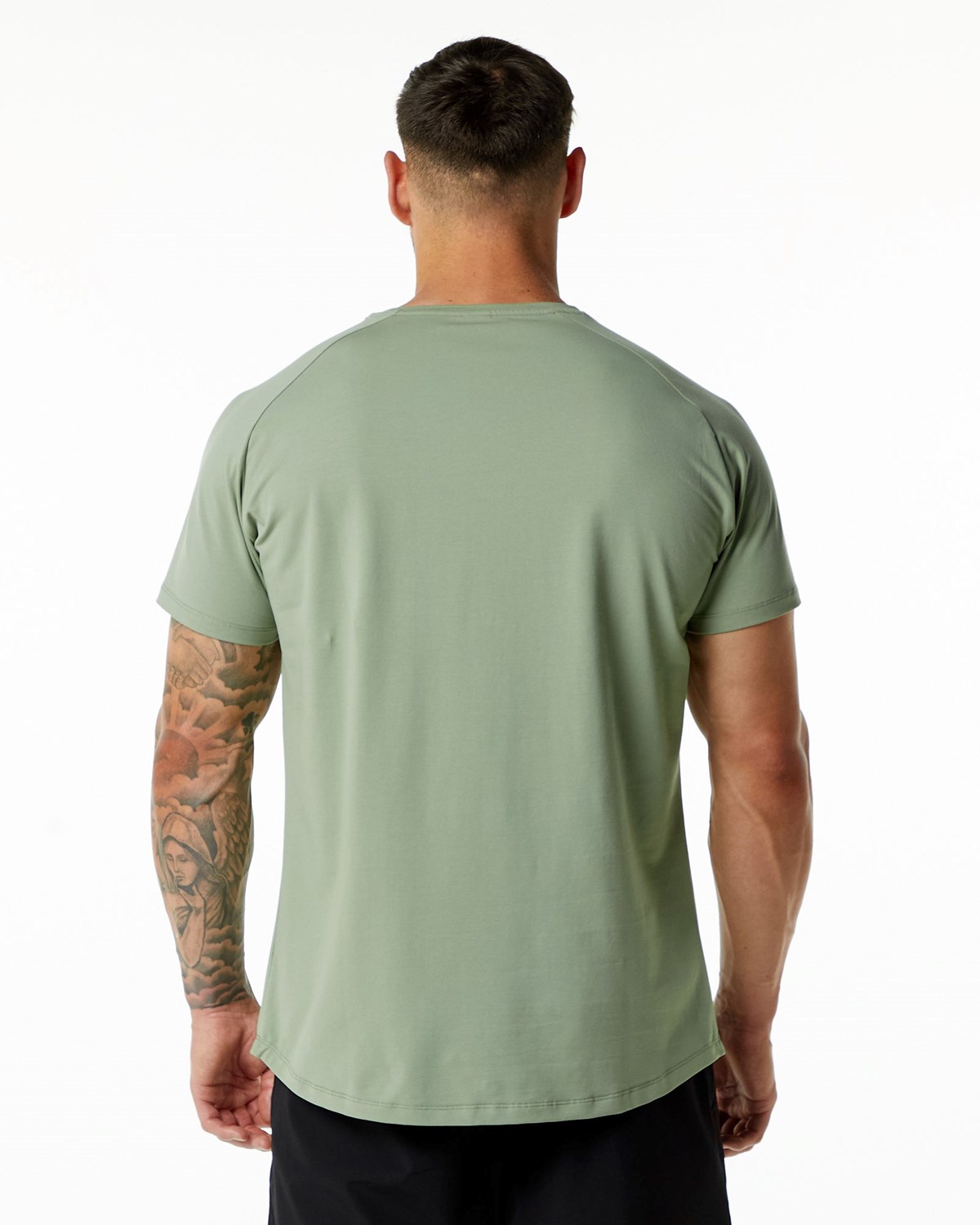 Sage Alphalete Fitted Performance Short Sleeve | THCAJY243