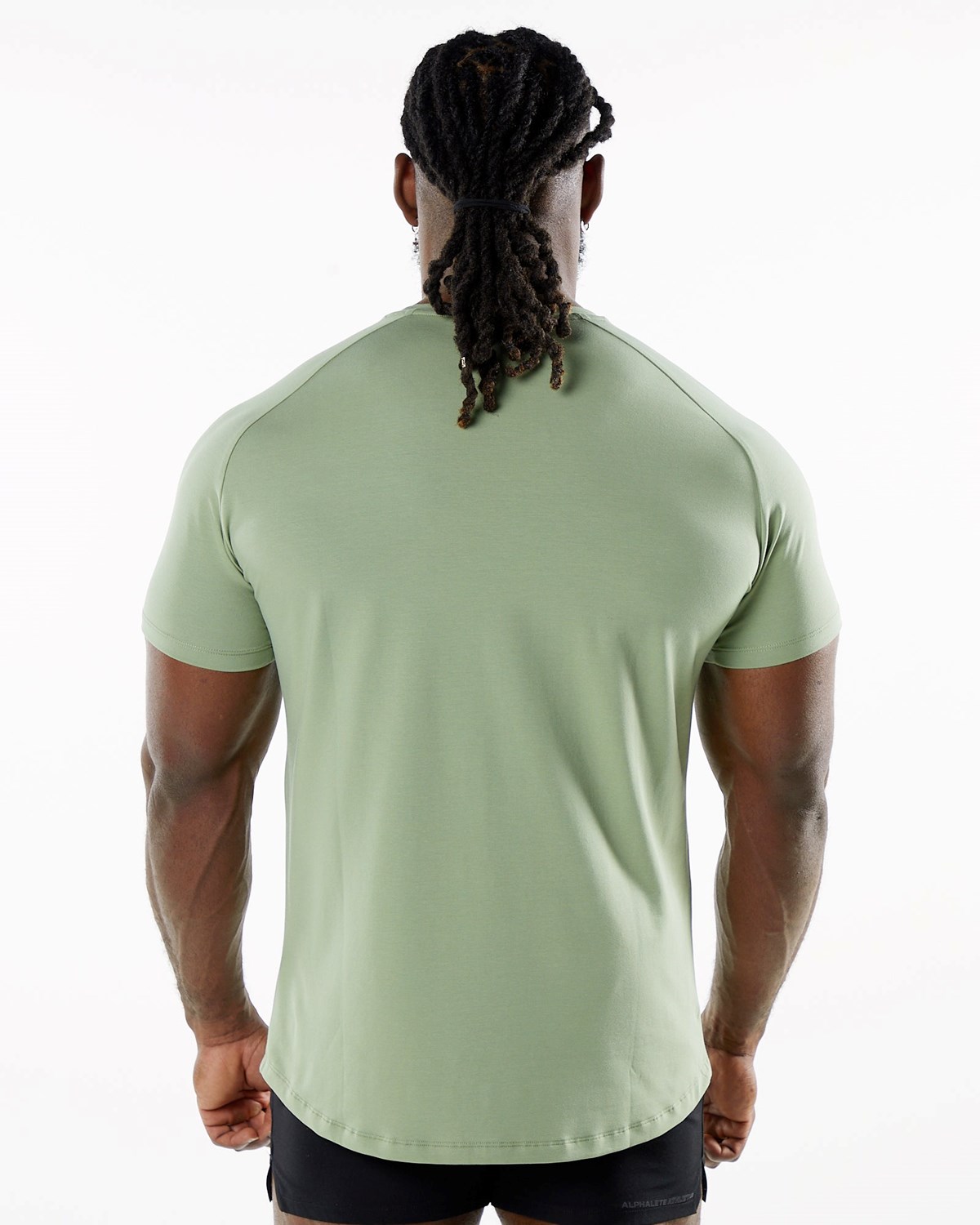 Sage Alphalete Fitted Performance Short Sleeve | XNWVAZ269