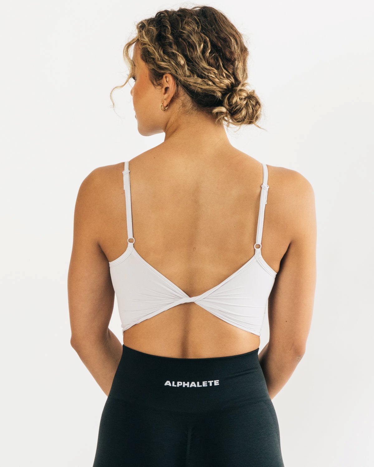 Silver Alphalete Fitted Cropped Tank | RDWLPA682