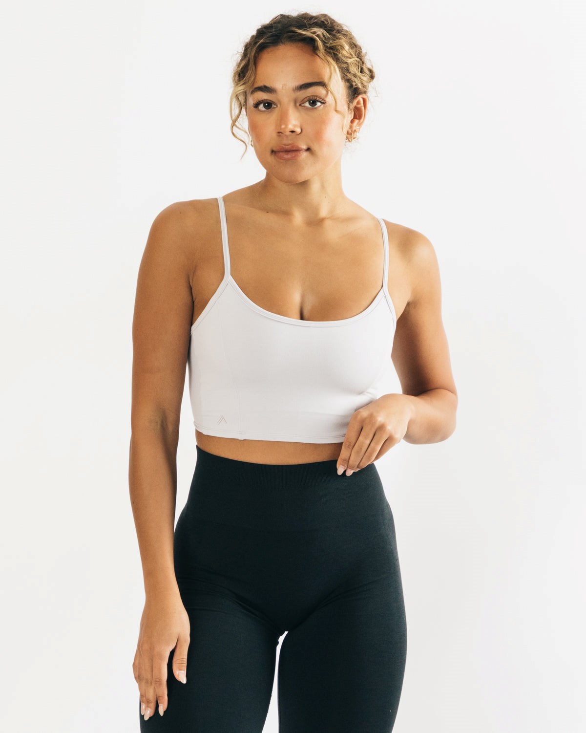 Silver Alphalete Fitted Cropped Tank | RDWLPA682