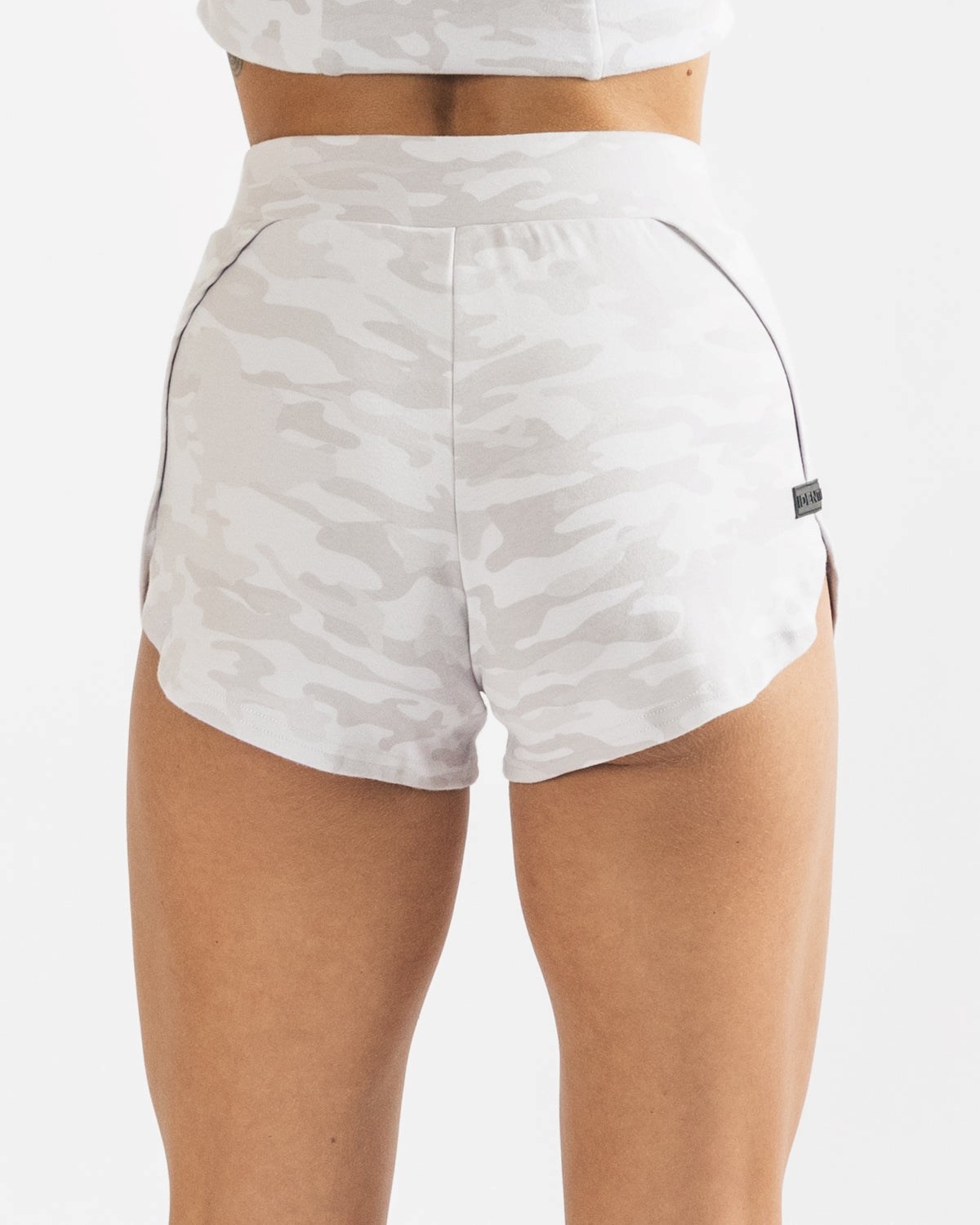 Silver Camo Alphalete Relaxed Single-Brushed High Slit Short | ZSVXWM528