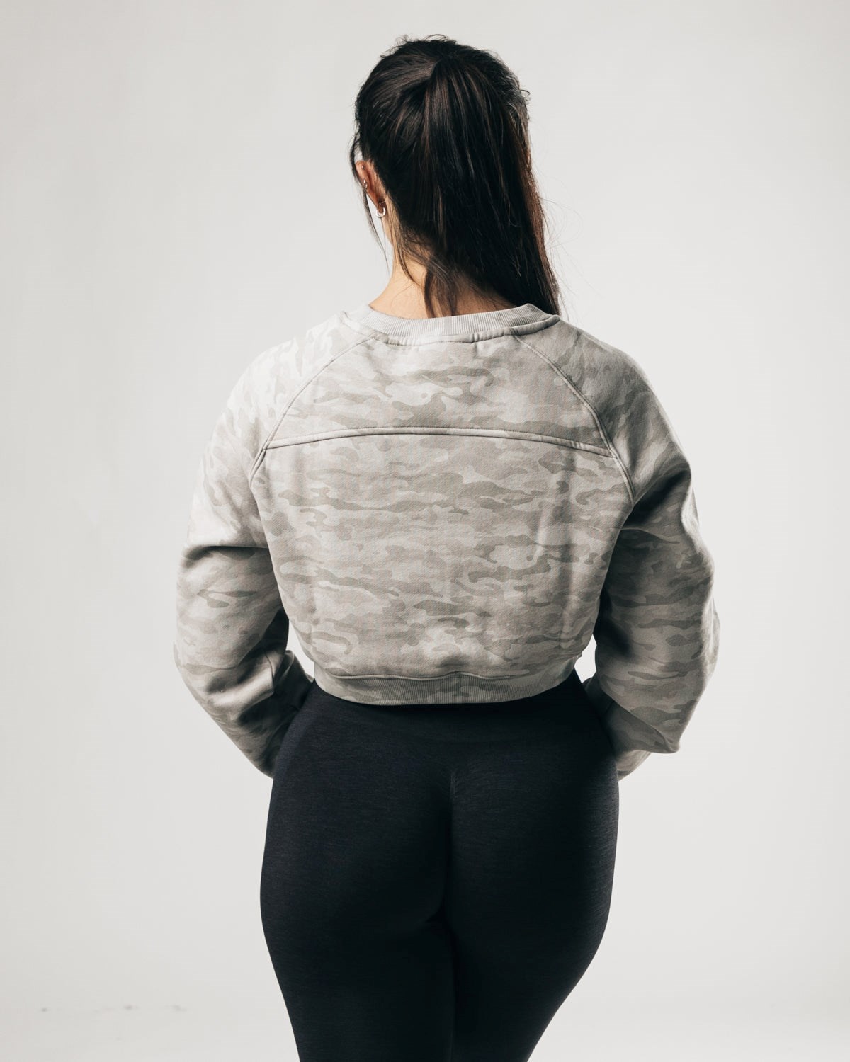 Silver Summit Alphalete Oversized Fleece Cropped Sweater | LZHFCN734