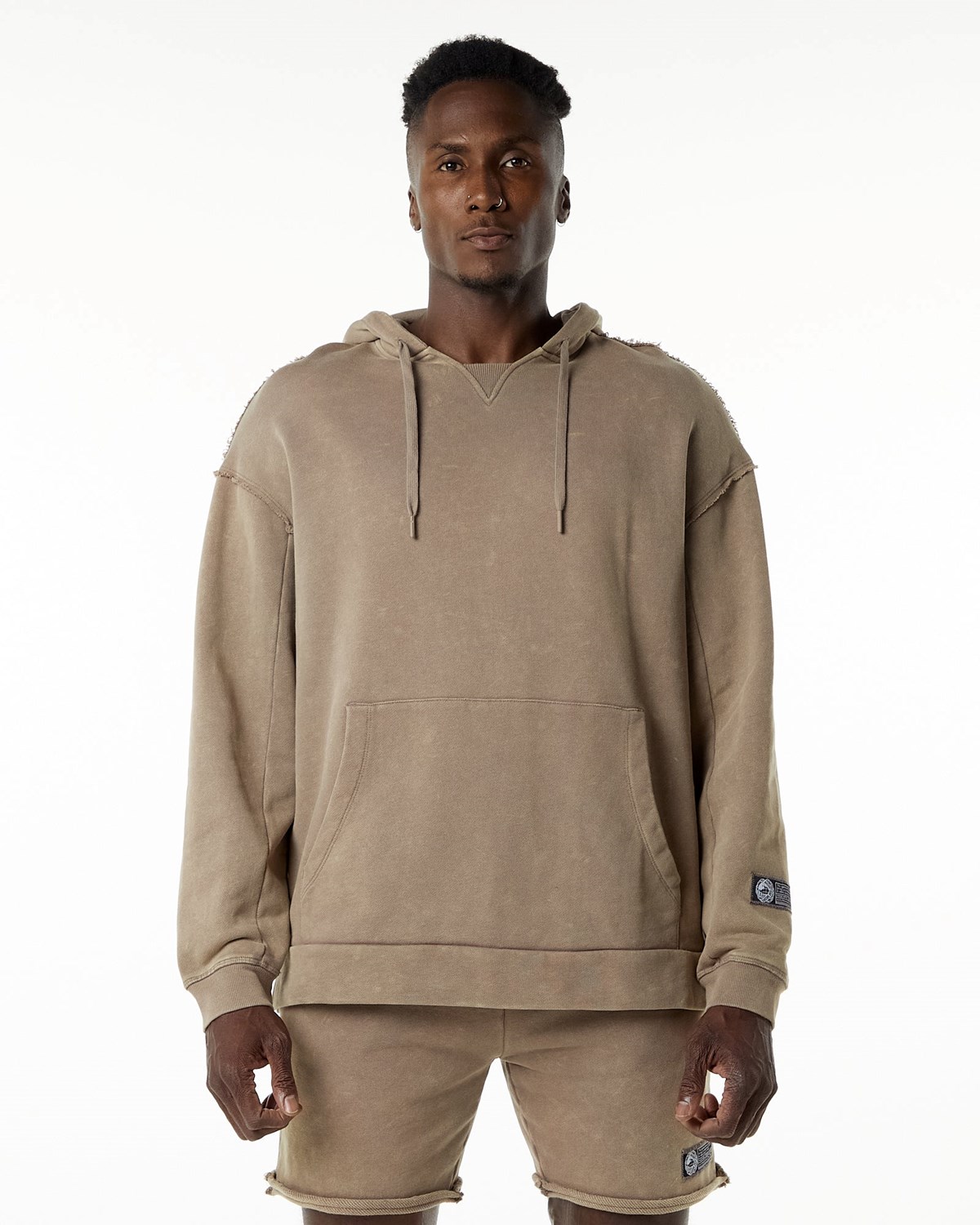 Smokey Quartz Alphalete Heavyweight Washed Terry Hoodie | ICLONM195