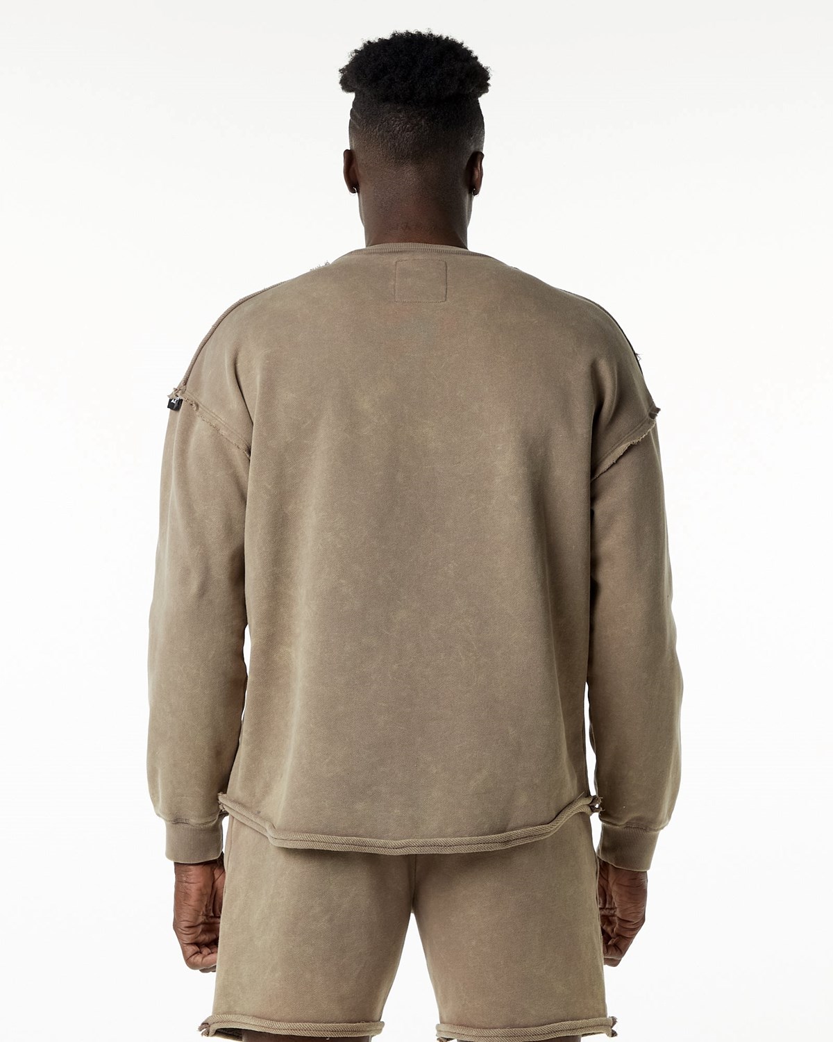 Smokey Quartz Alphalete Heavyweight Washed Terry Pullover | UWRDNI602