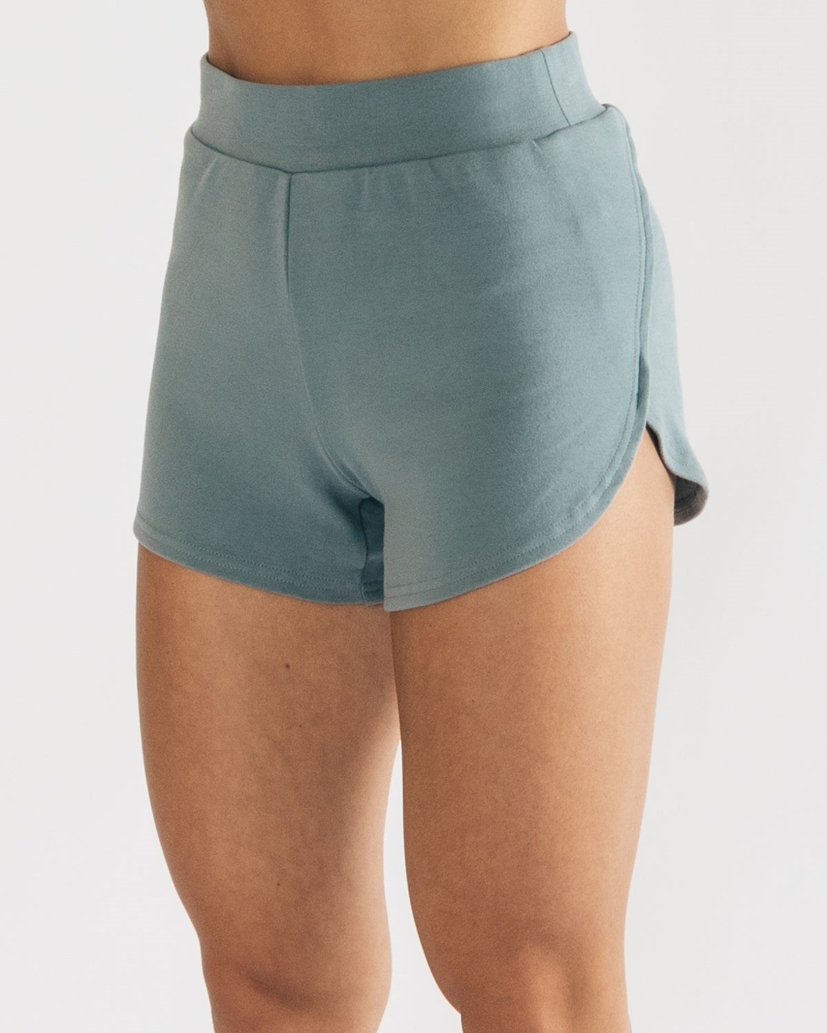 Storm Blue Alphalete Relaxed Single-Brushed High Slit Short | SRJNYO394