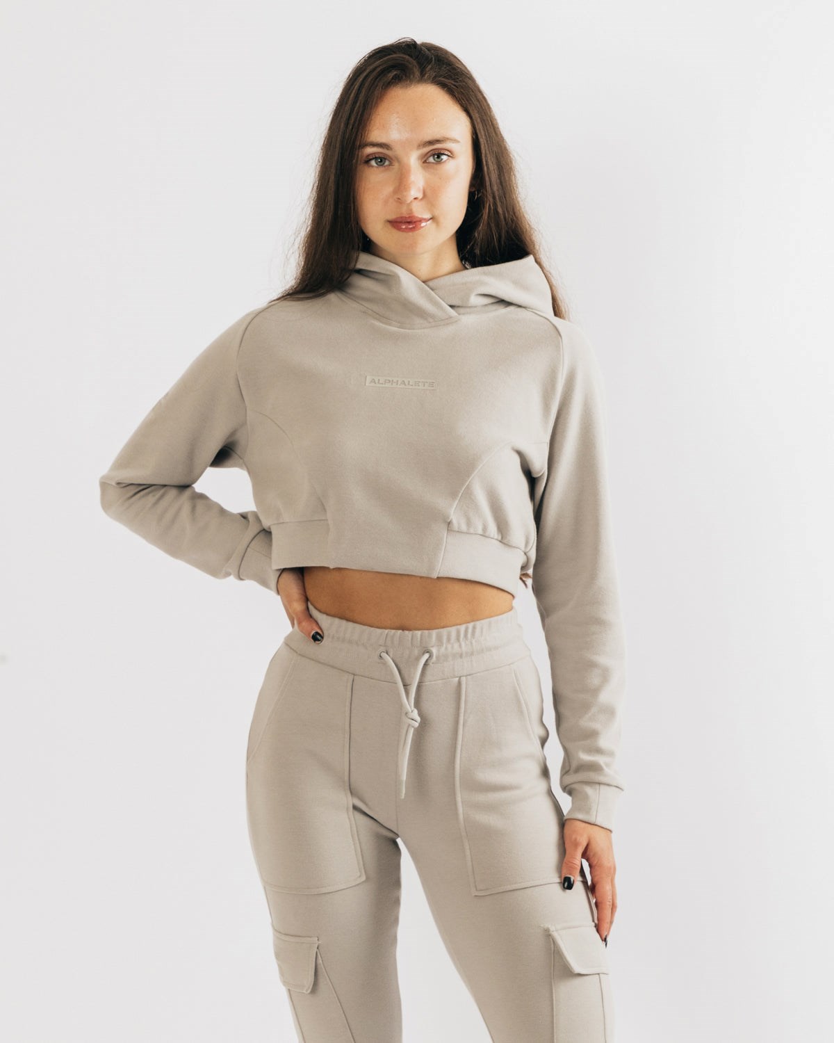 String Alphalete Relaxed Single-Brushed Pullover Hoodie | JYFPBA763