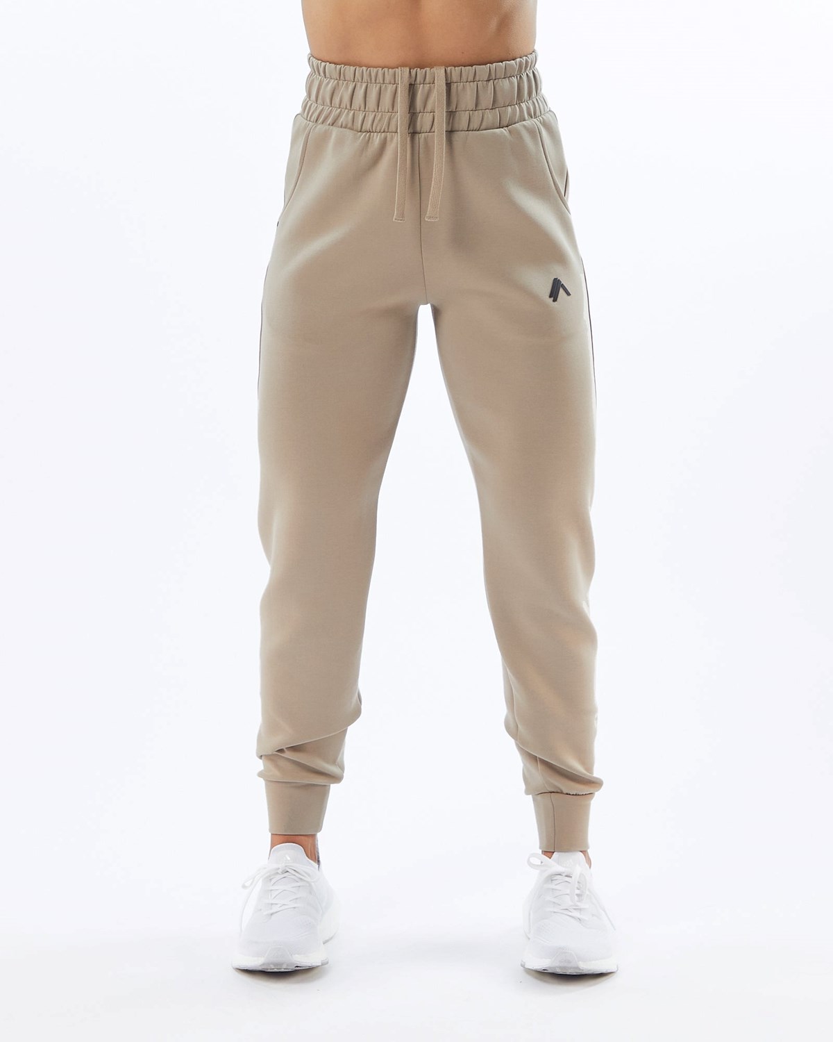 Tan Alphalete Interlock Knit Cuffed Jogger | KMUBQL207