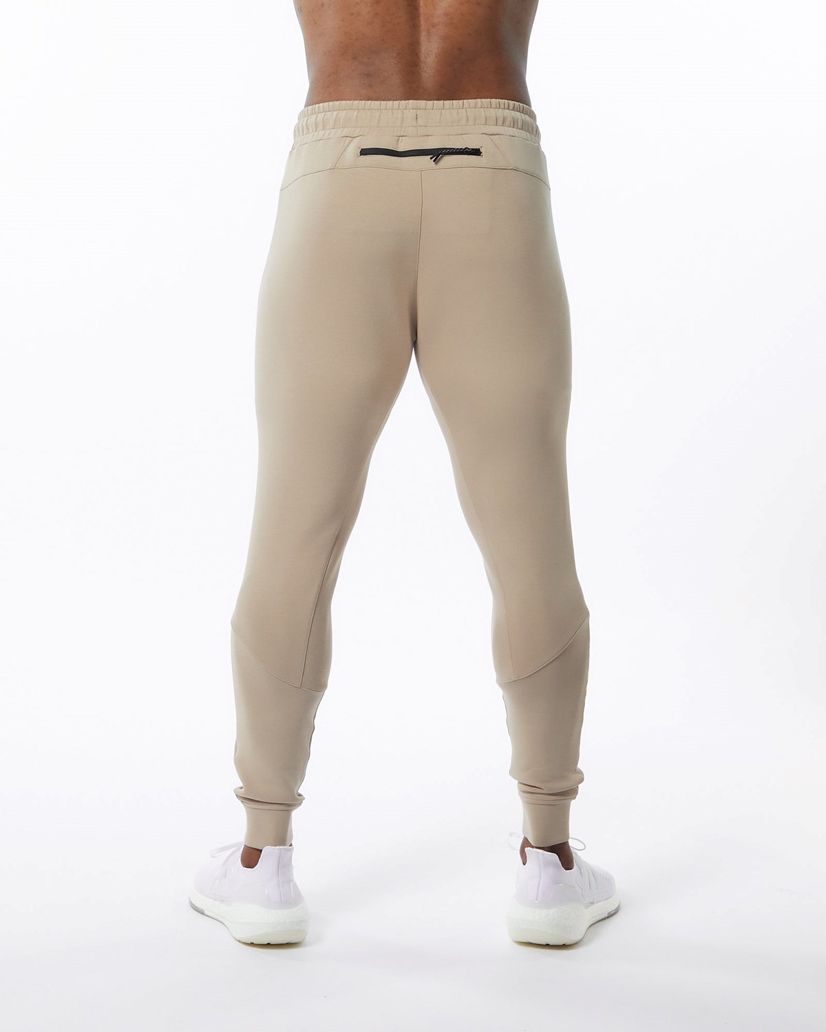 Tan Alphalete Interlock Knit Cuffed Jogger | WJPYIZ298