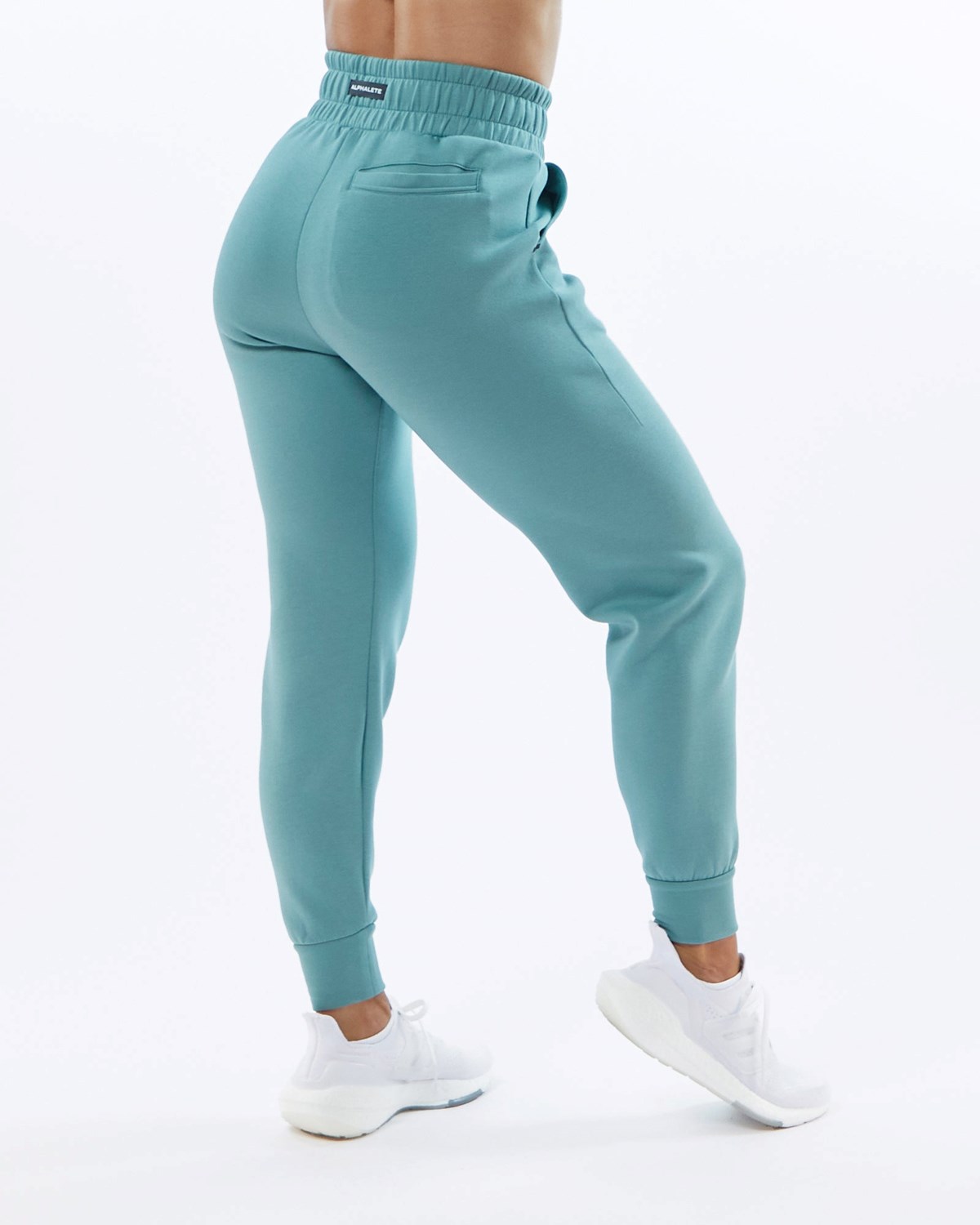 Teal Alphalete Interlock Knit Cuffed Jogger | PECZAV937