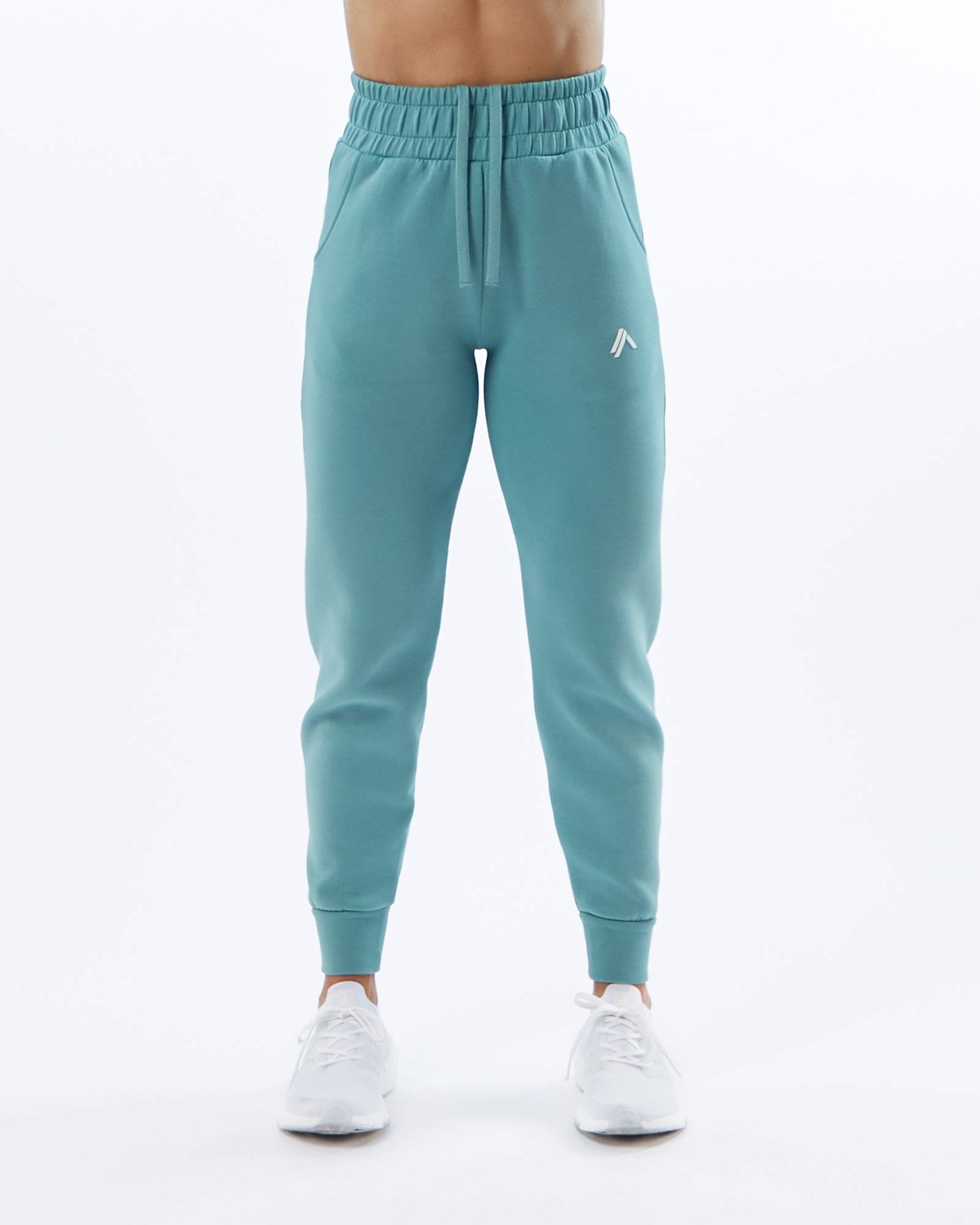 Teal Alphalete Interlock Knit Cuffed Jogger | PECZAV937