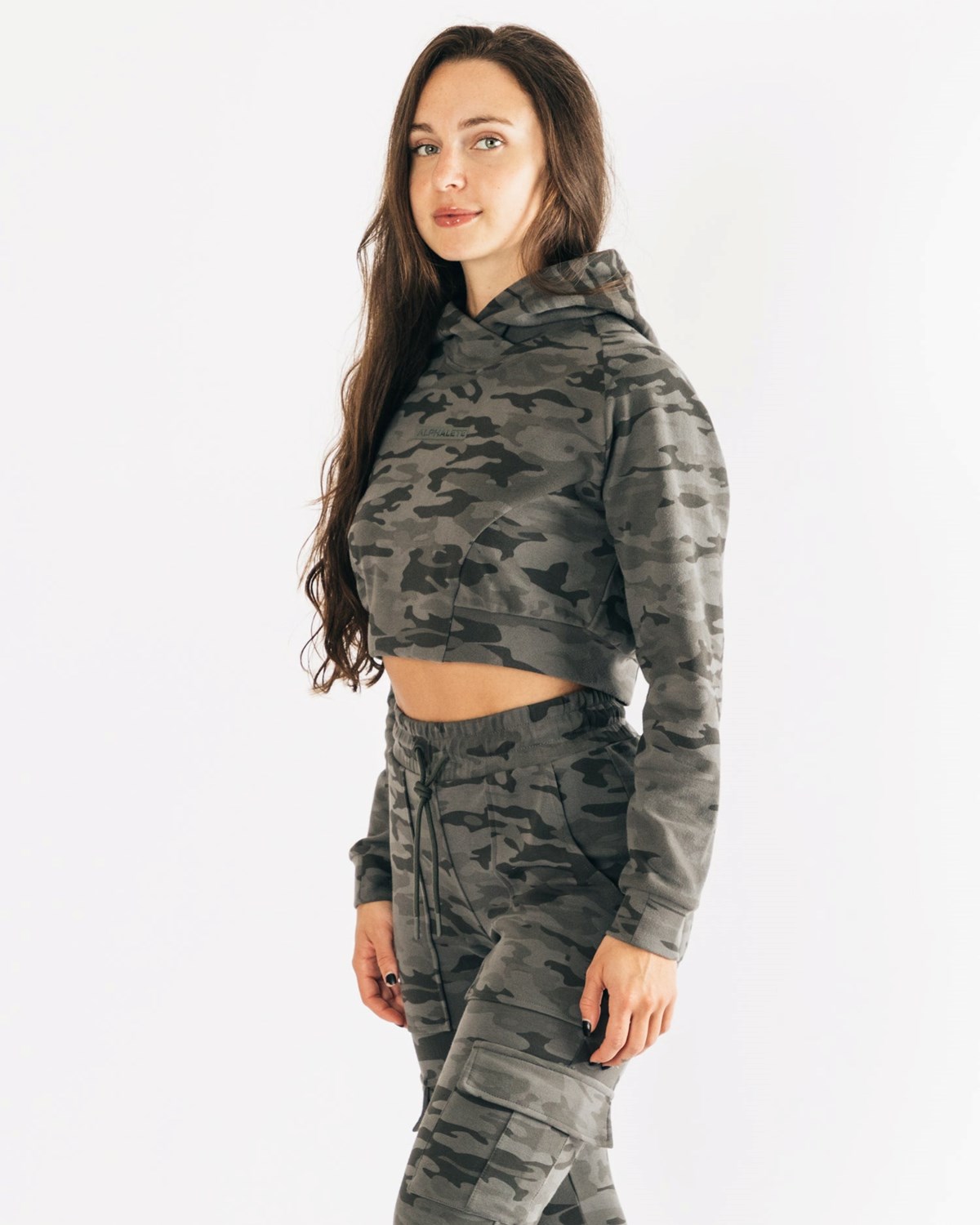 Terrain Camo Alphalete Relaxed Single-Brushed Pullover Hoodie | MYGJVE302