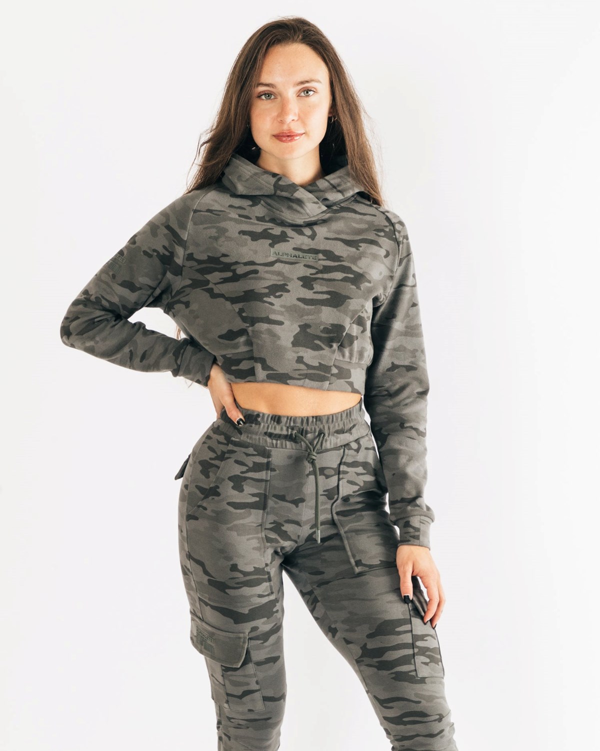 Terrain Camo Alphalete Relaxed Single-Brushed Pullover Hoodie | MYGJVE302